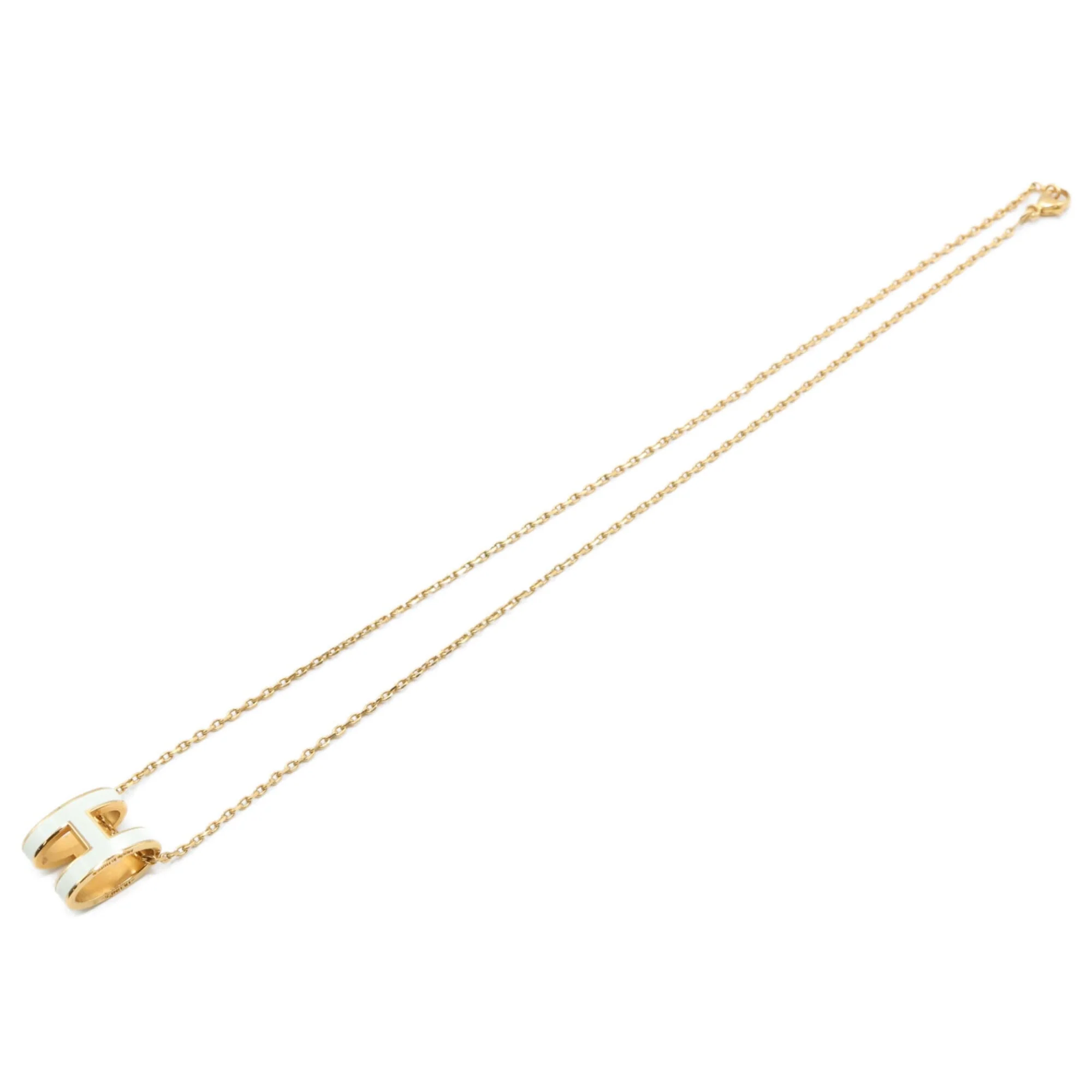 Pop H Pendant Necklace Gold-Tone Metal