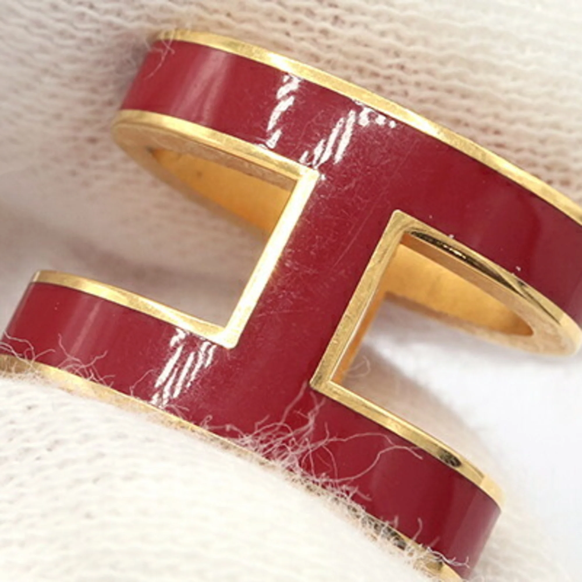 Pop H Pendant Necklace Gold-Tone Metal - Image 4