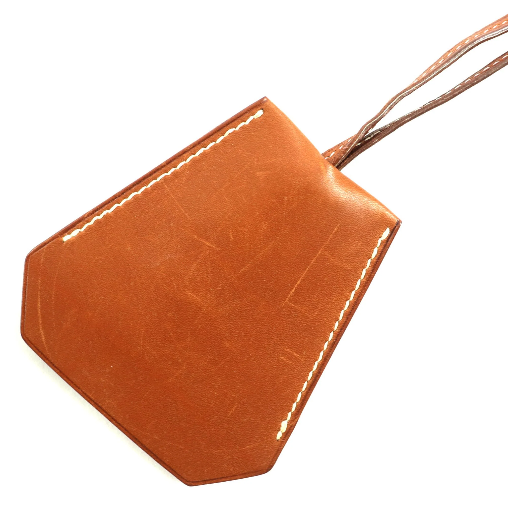 Vintage Pendant Necklace Leather Brown