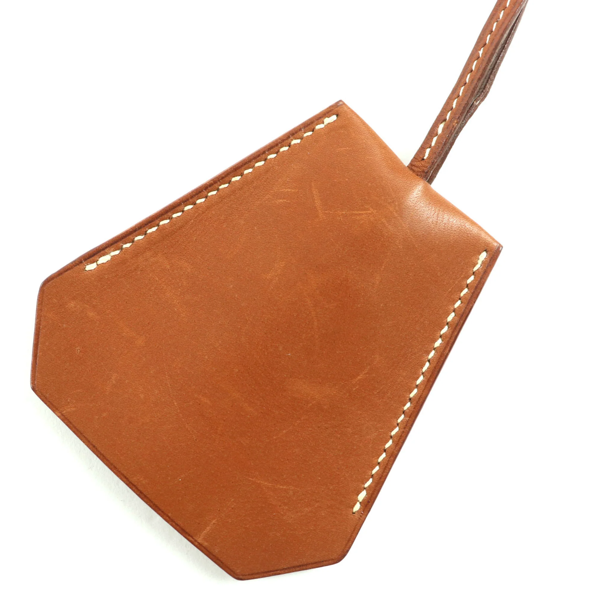 Vintage Pendant Necklace Leather Brown - Image 2