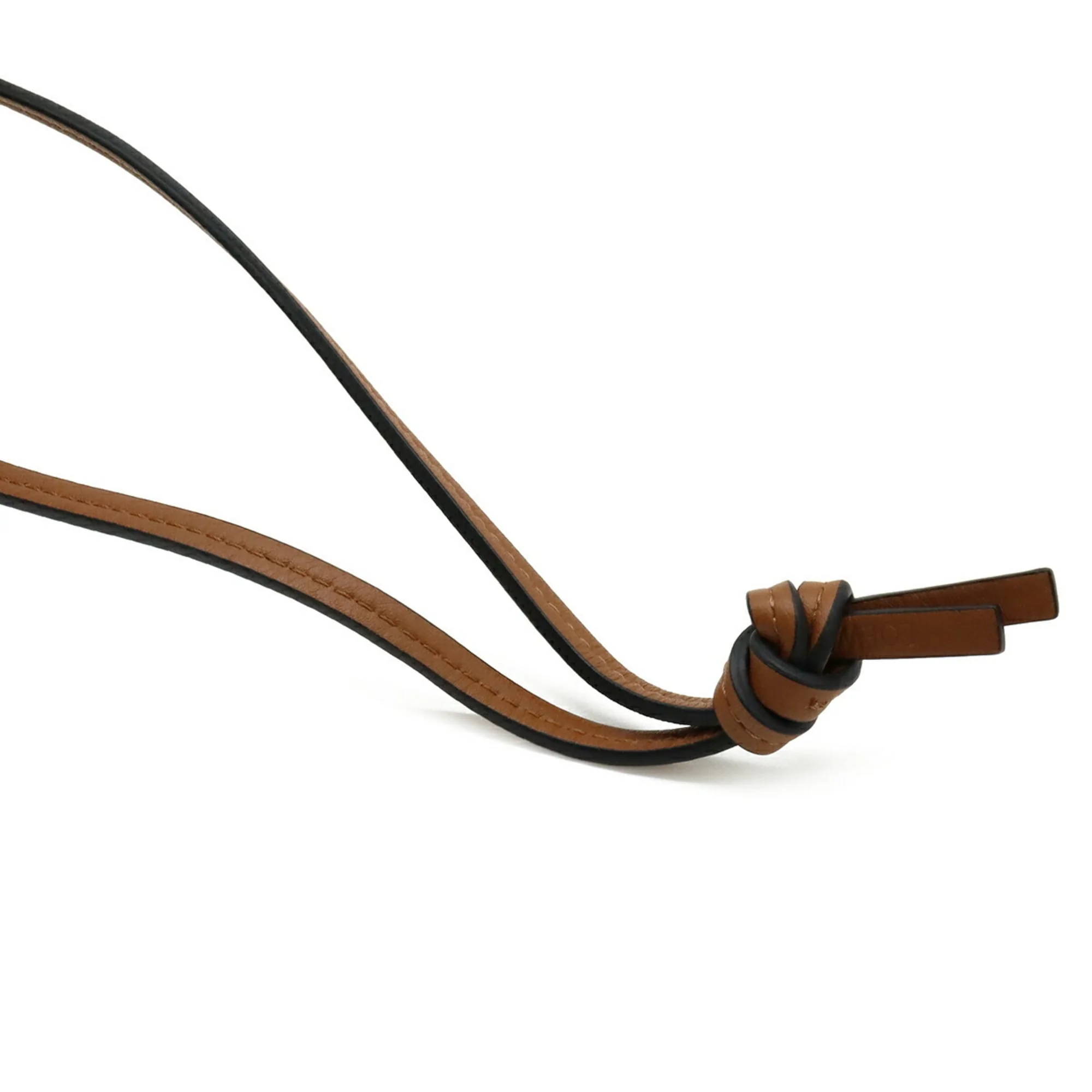 Balloon Bag Pendant Necklace Leather Brown - Image 7