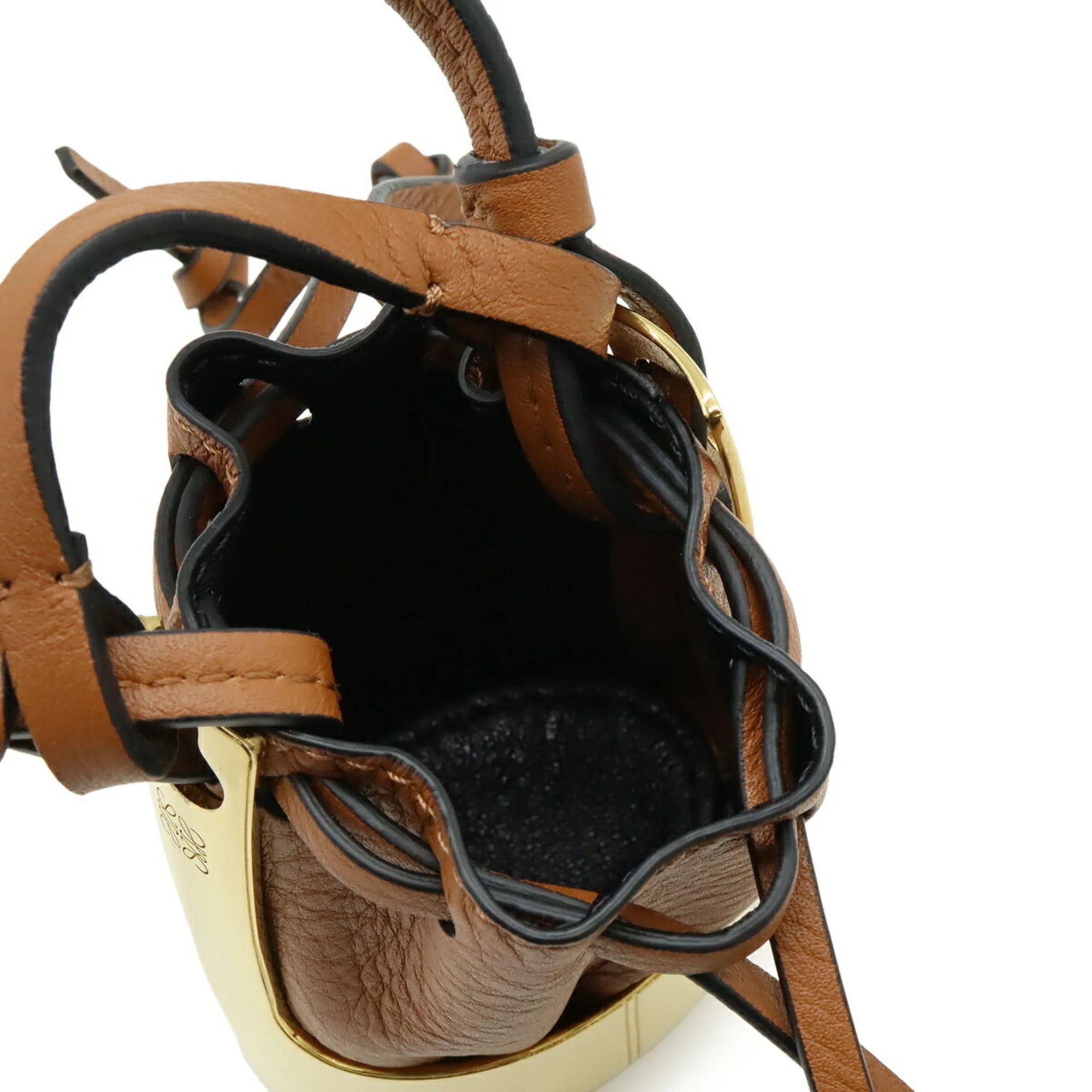 Balloon Bag Pendant Necklace Leather Brown - Image 8