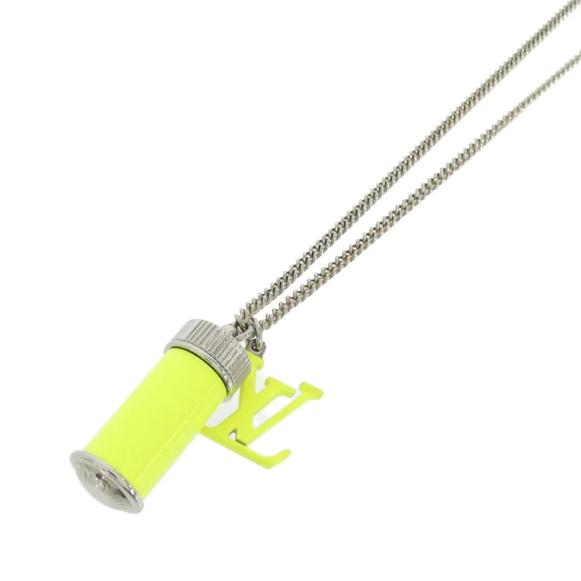 Collier Charms Pendant Necklace Silver and Yellow