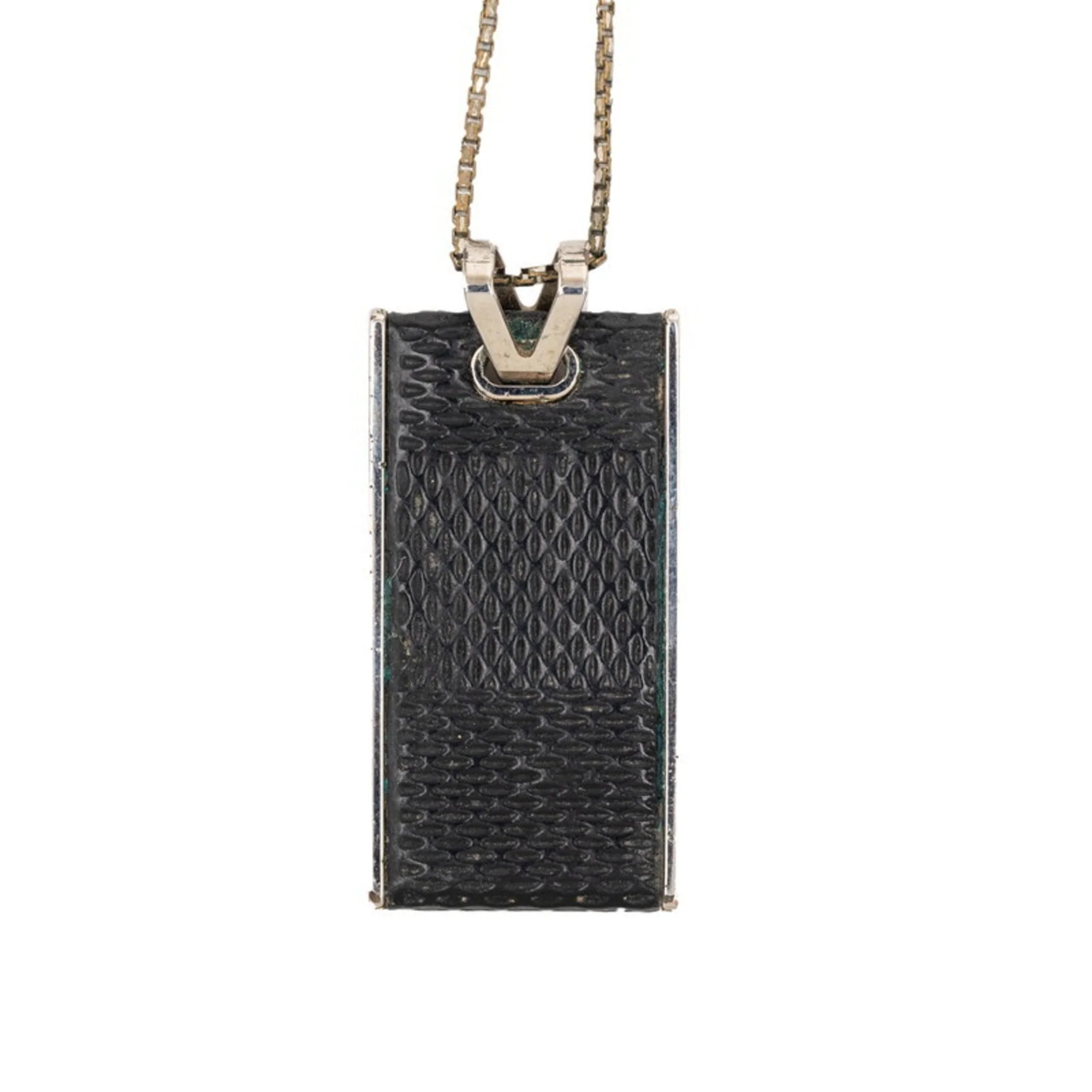 Damier Graphite Pendant Necklace Metal Black - Image 2
