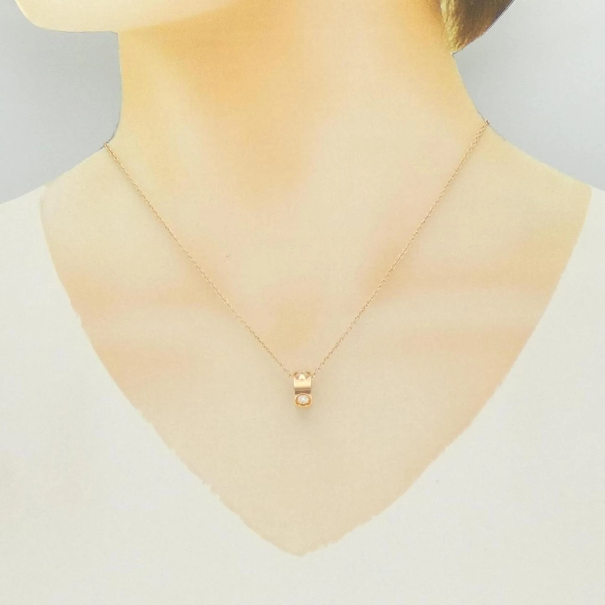 Empreinte Pendant Necklace 18K Rose Gold with Diamond - Image 6