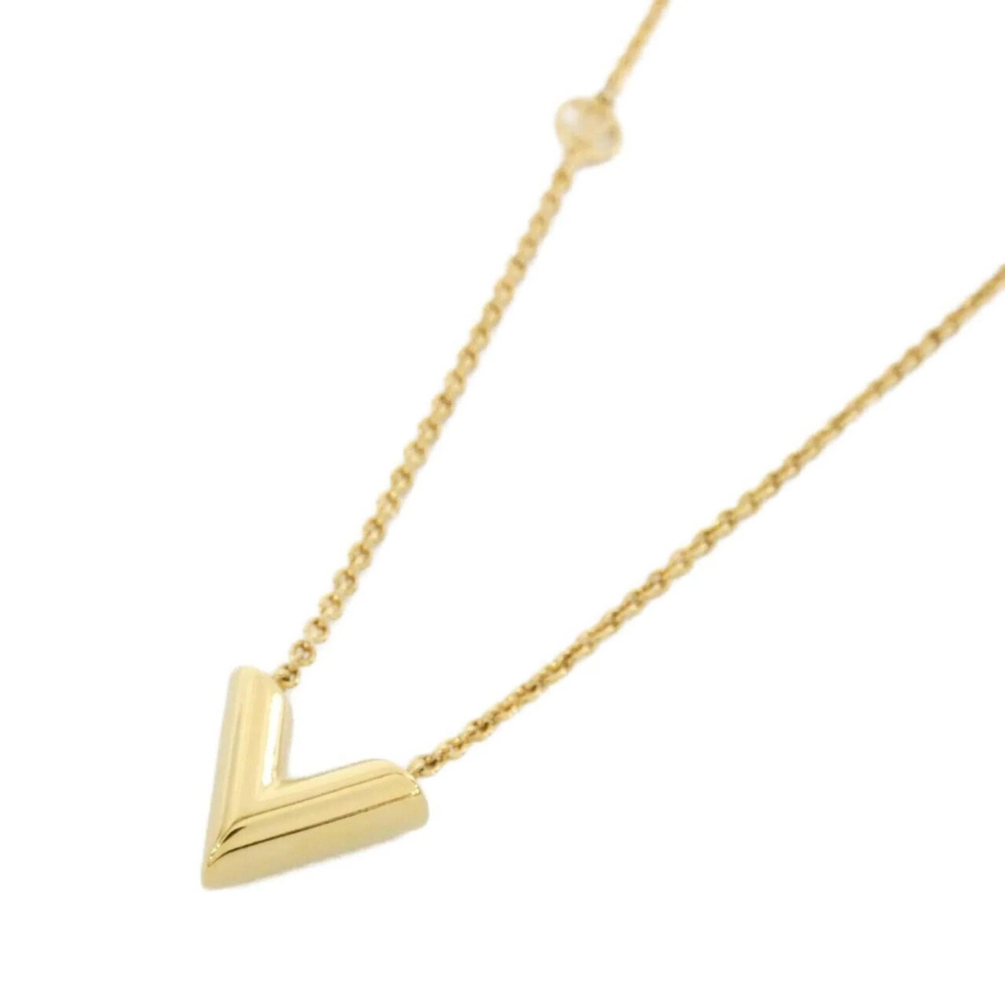 Essential V Pendant Necklace Gold - Image 3