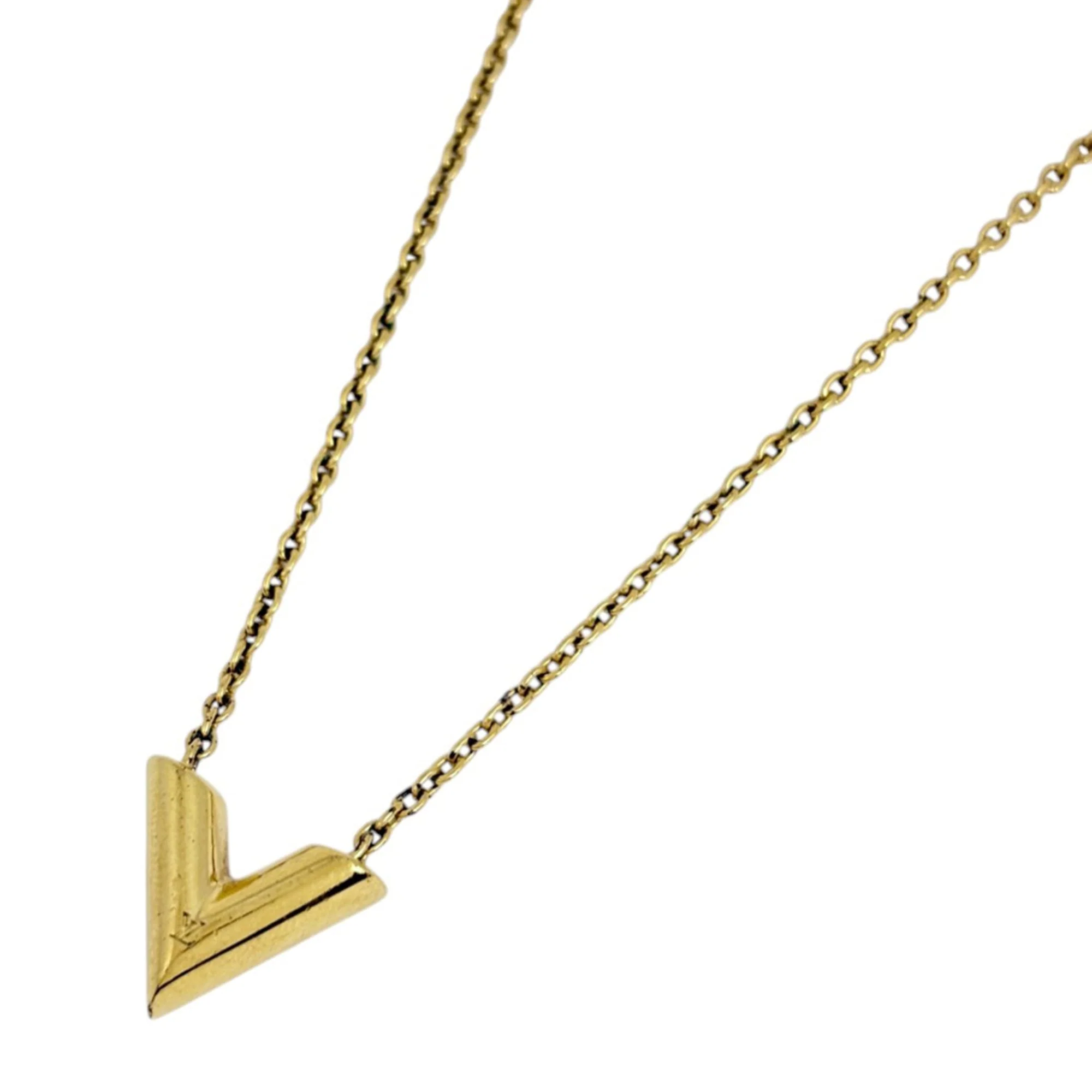 Essential V Pendant Necklace Gold