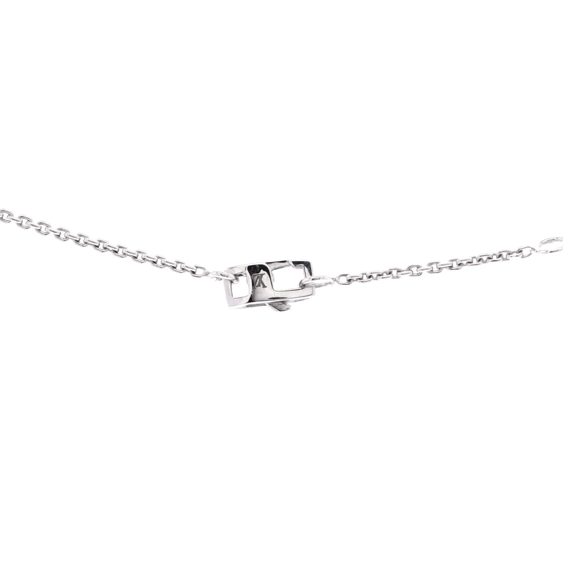 Idylle Blossom LV Pendant Necklace 18K White Gold with Diamond - Image 4