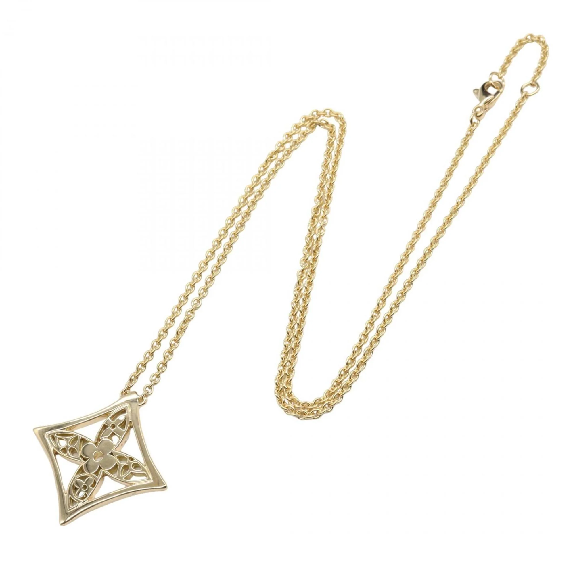 Monogram Pendant Necklace 18K Yellow Gold - Image 2