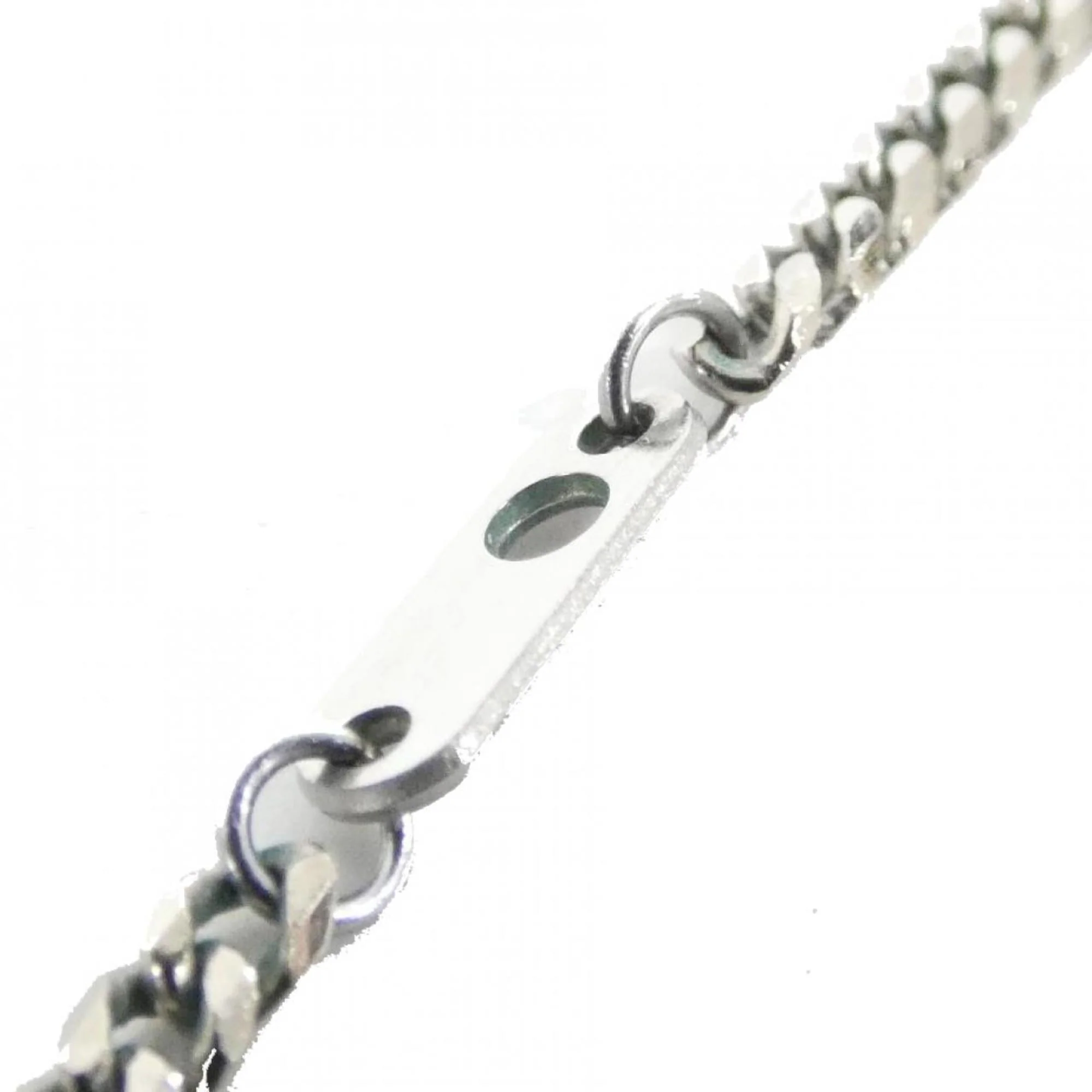 Monogram Pendant Necklace Silver Blue Purple - Image 5