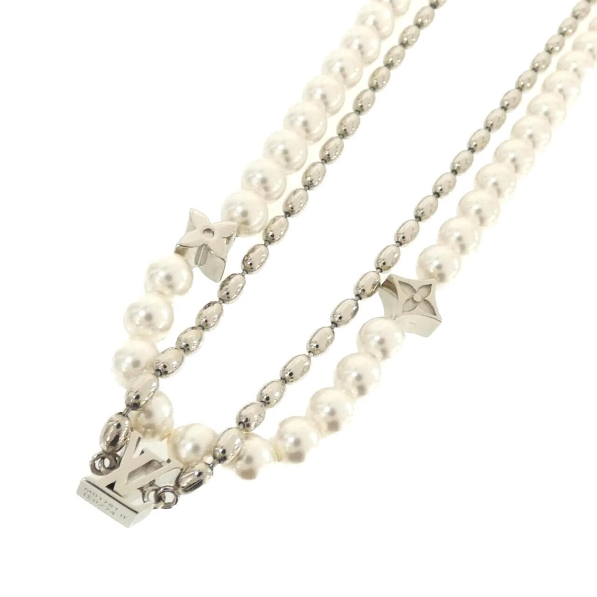 Pearl Fusion Pendant Necklace Silver White