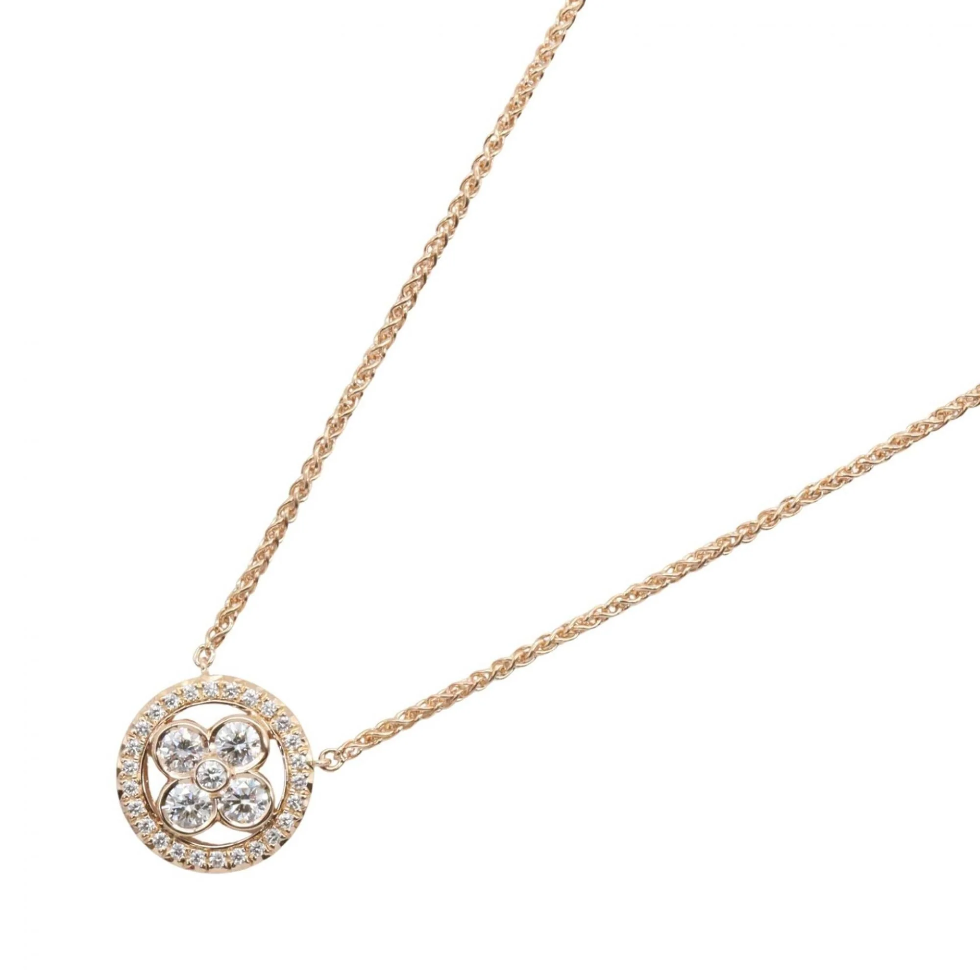 Pendant Necklace 18K Rose Gold with Diamond