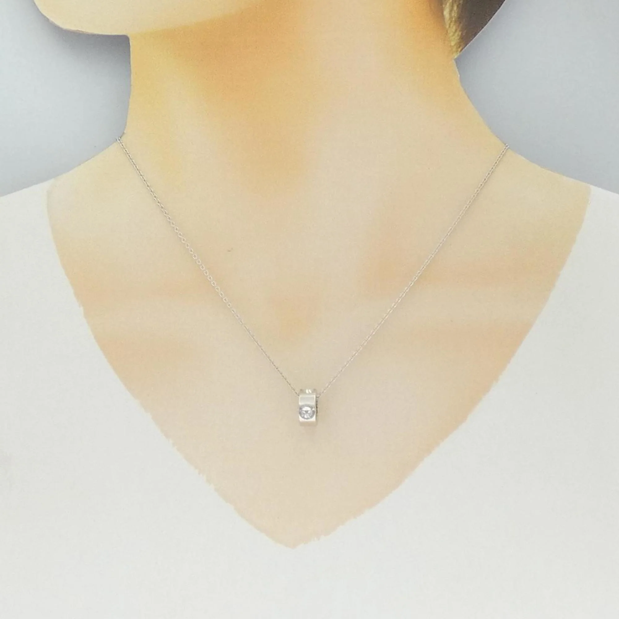 Pendant Necklace 18K White Gold - Image 6