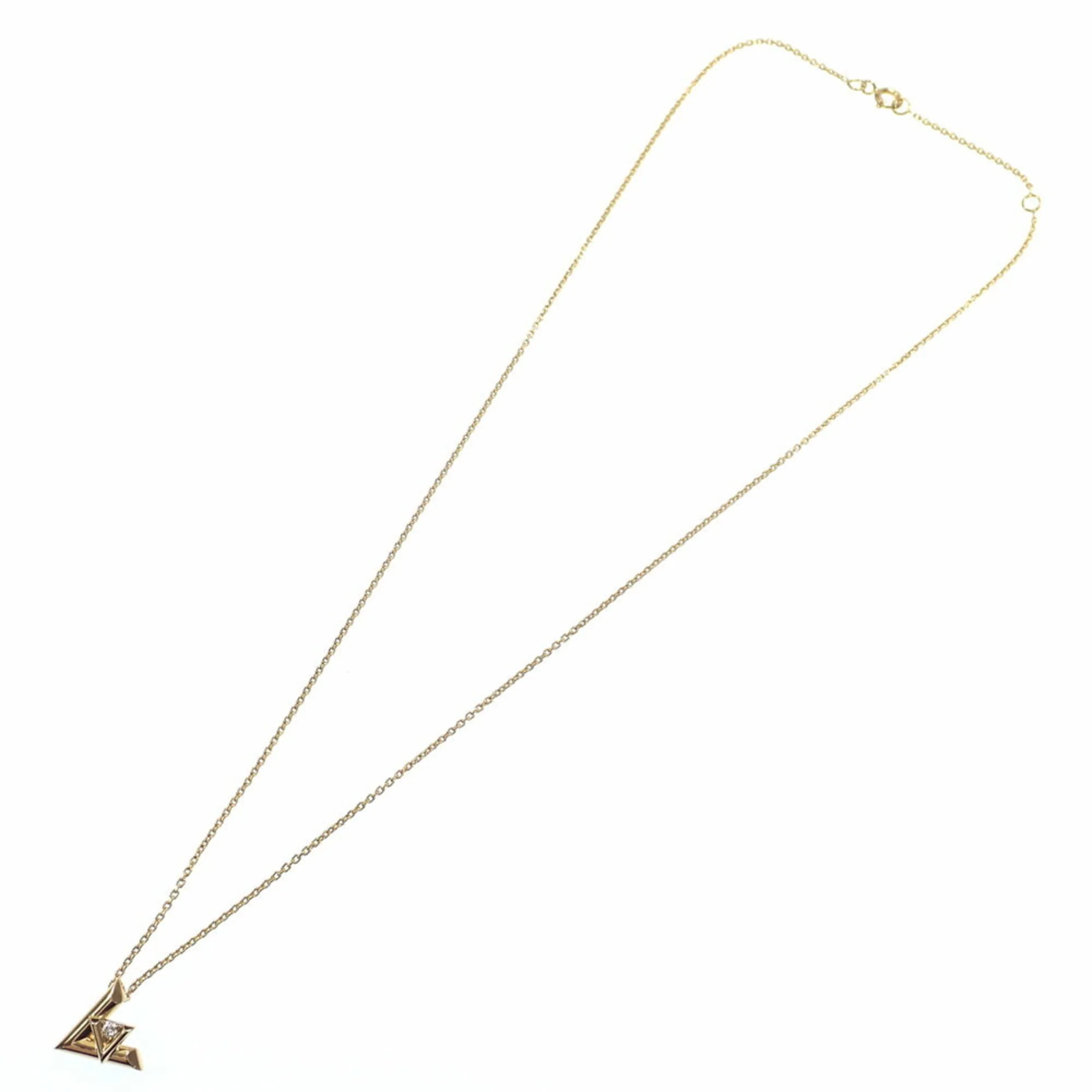 Pendant Necklace 18K Yellow Gold Mini with Diamond - Image 6