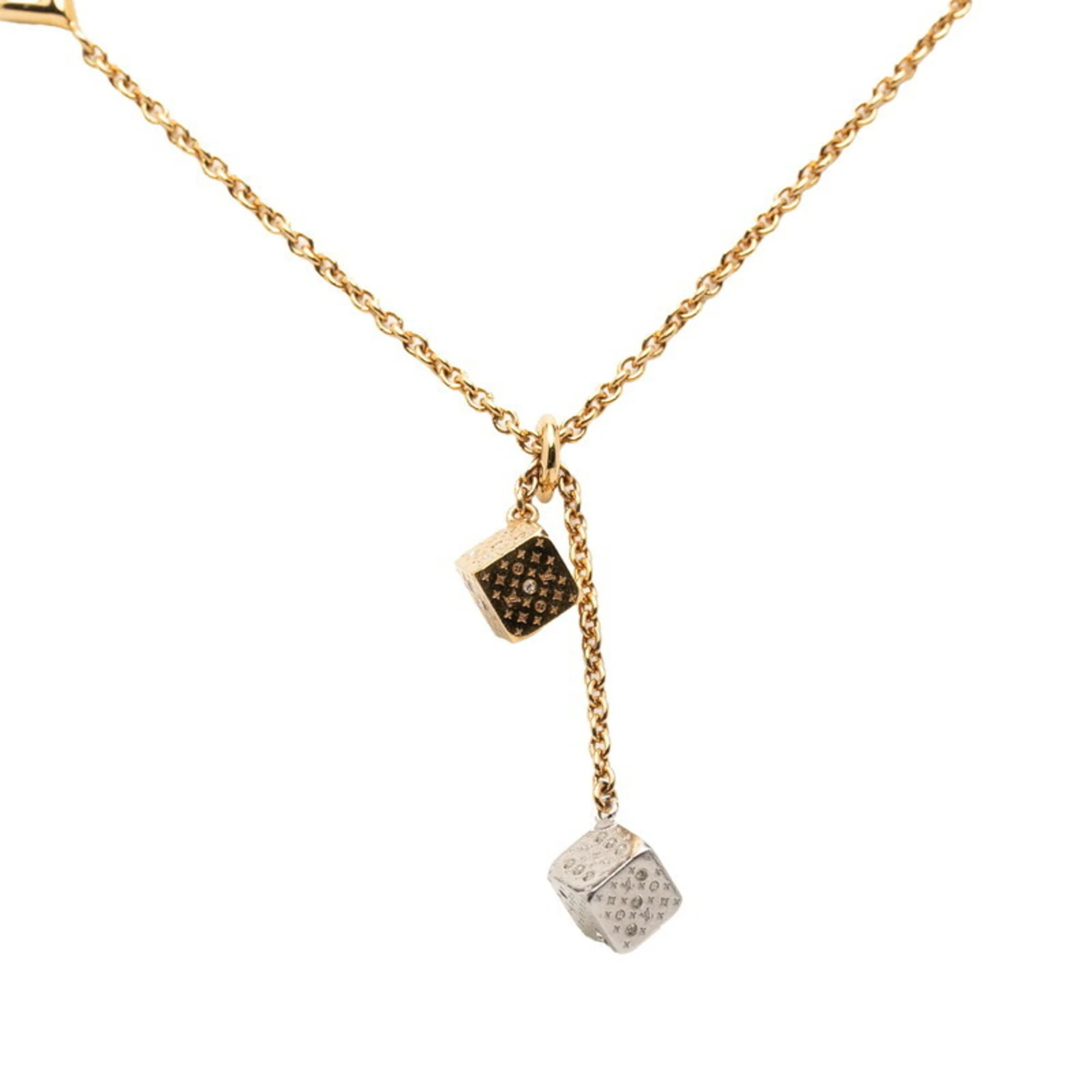 Pendant Necklace Gold and Rhinestone - Image 2