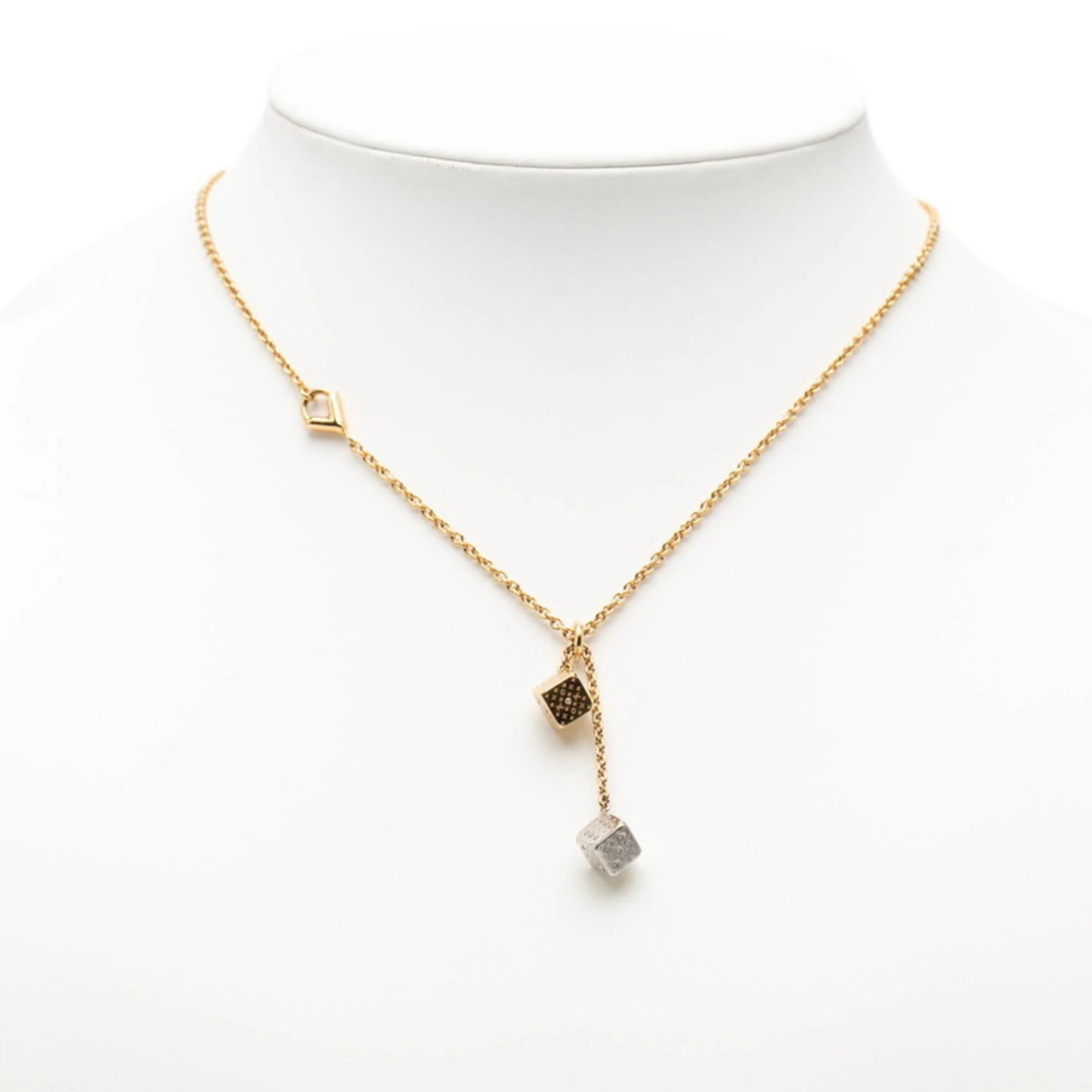 Pendant Necklace Gold and Rhinestone - Image 7