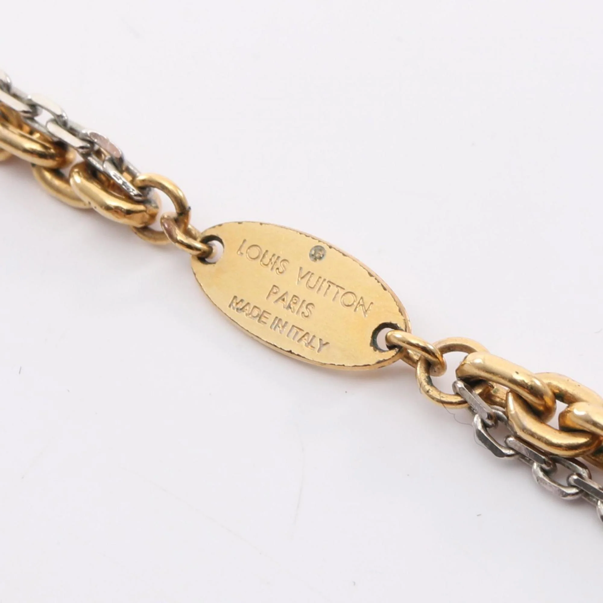 Pendant Necklace Gold and Stainless Steel - Image 4