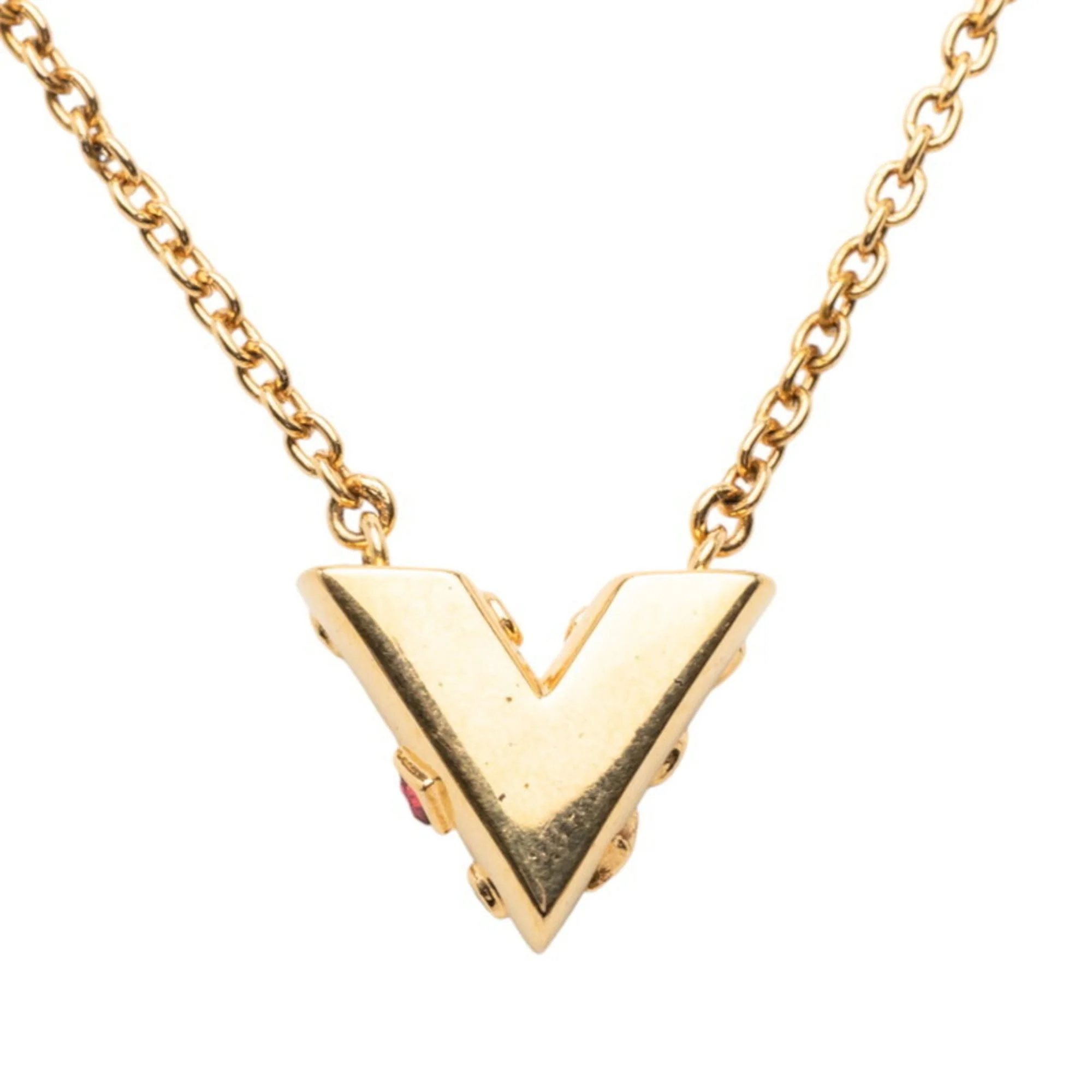 Pendant Necklace Gold Plated Rhinestone - Image 2
