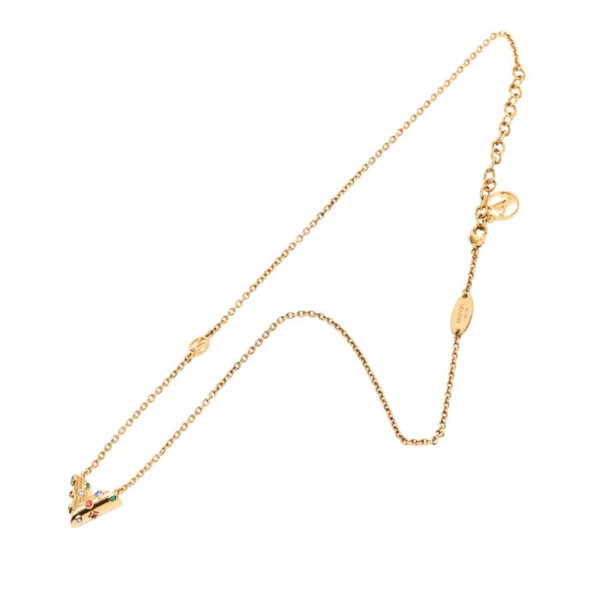 Pendant Necklace Gold Plated Rhinestone - Image 5