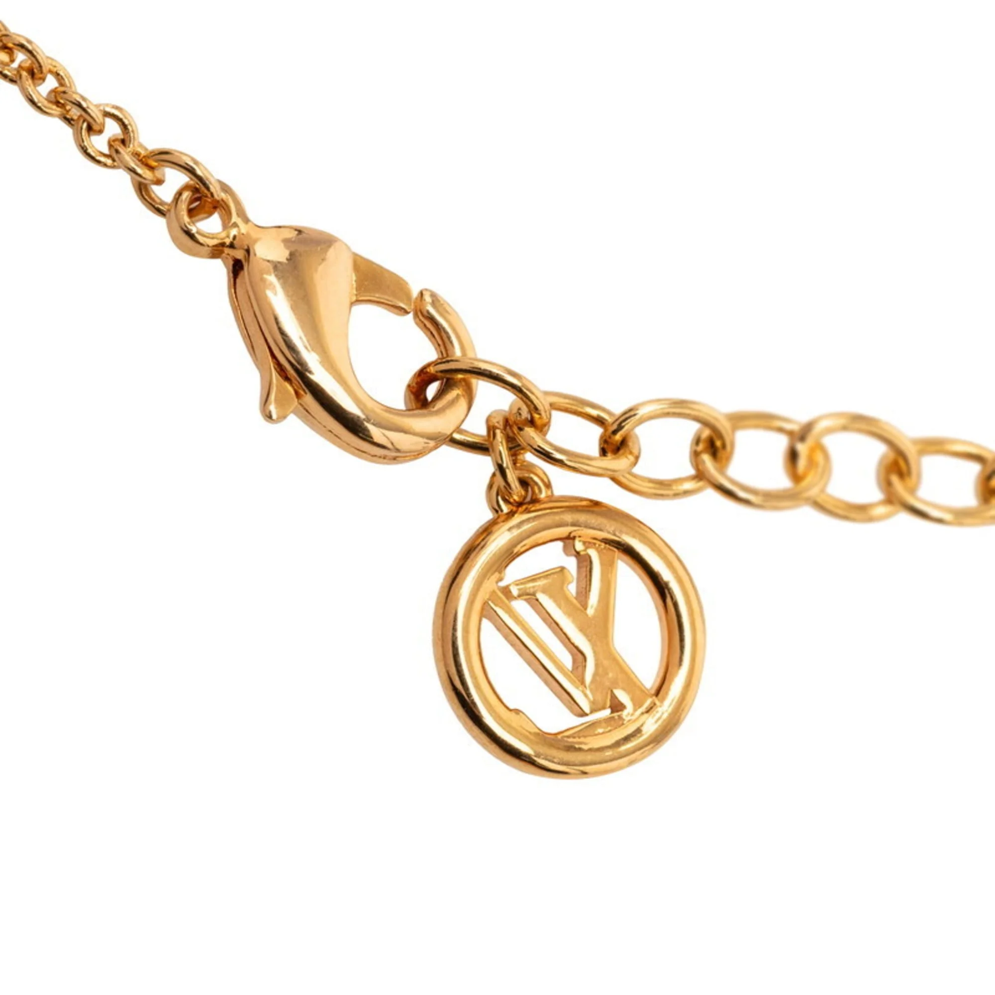 Pendant Necklace Gold Plated With Faux Pearls - Image 3