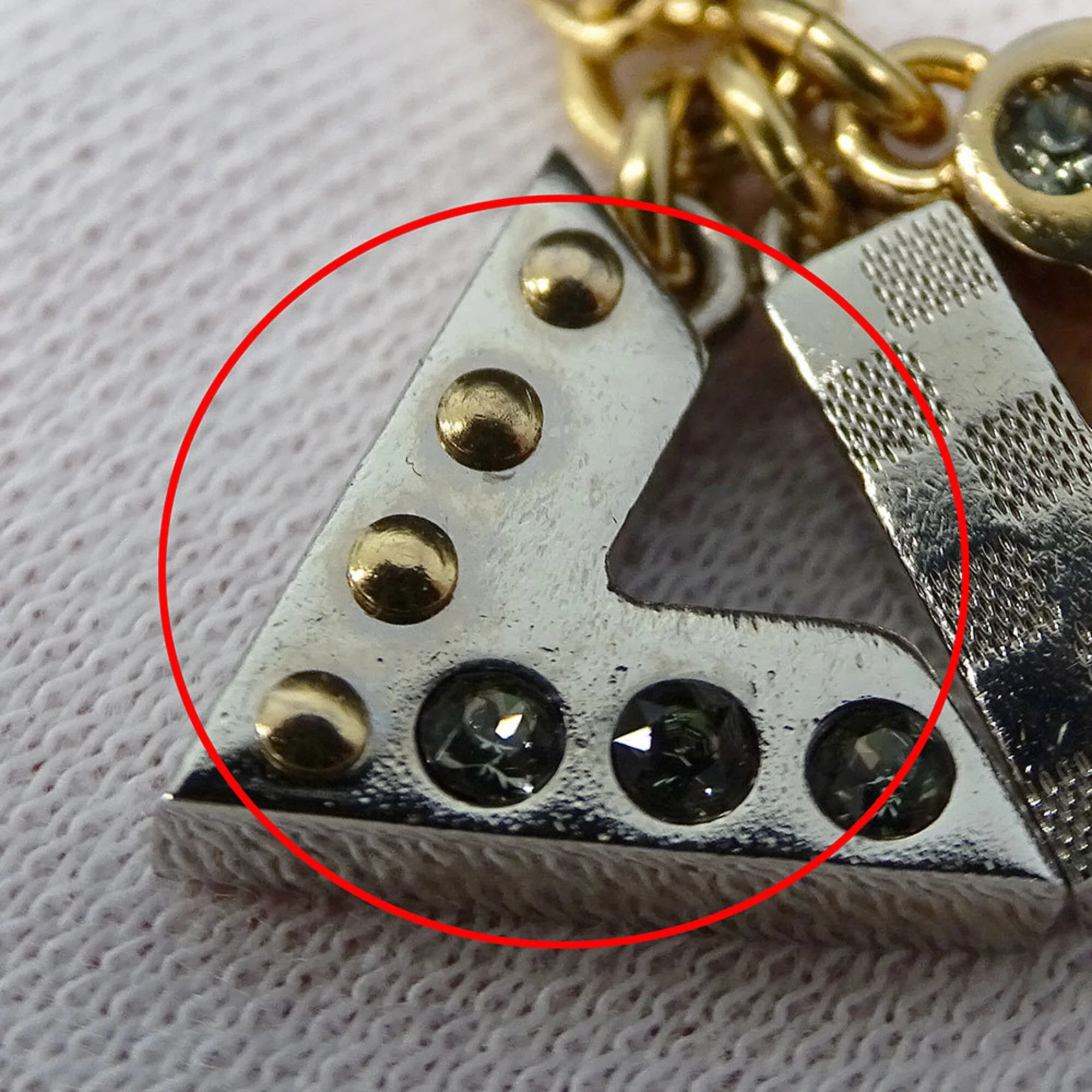Pendant Necklace Metal Silver with Rhinestone - Image 9