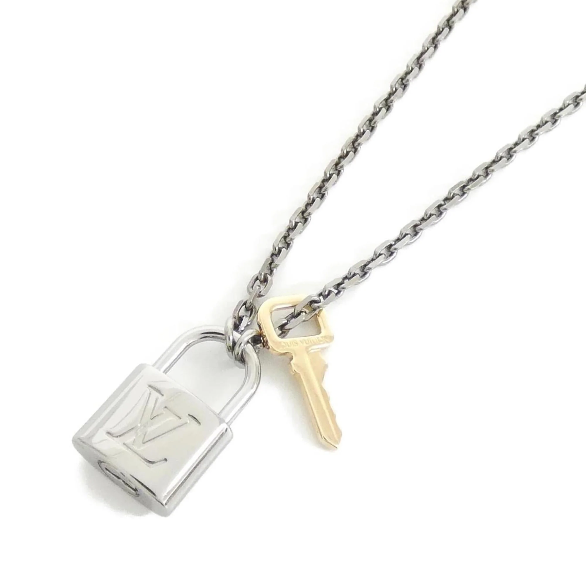 Pendant Necklace Pink Gold and Silver