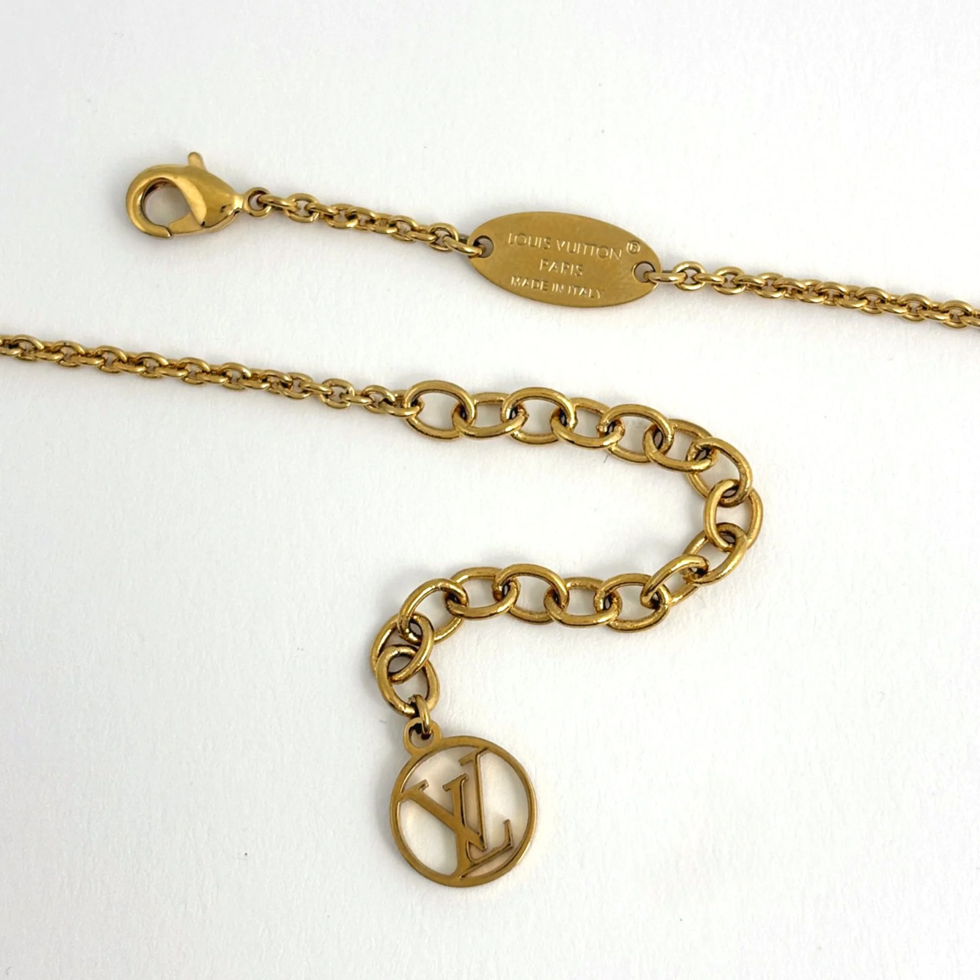 Pendant Necklace Rhinestone Gold - Image 3