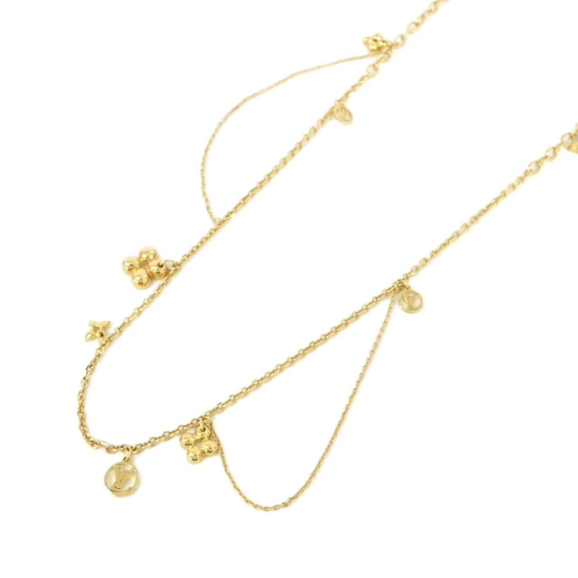 Sautoir Blooming Pendant Necklace Gold
