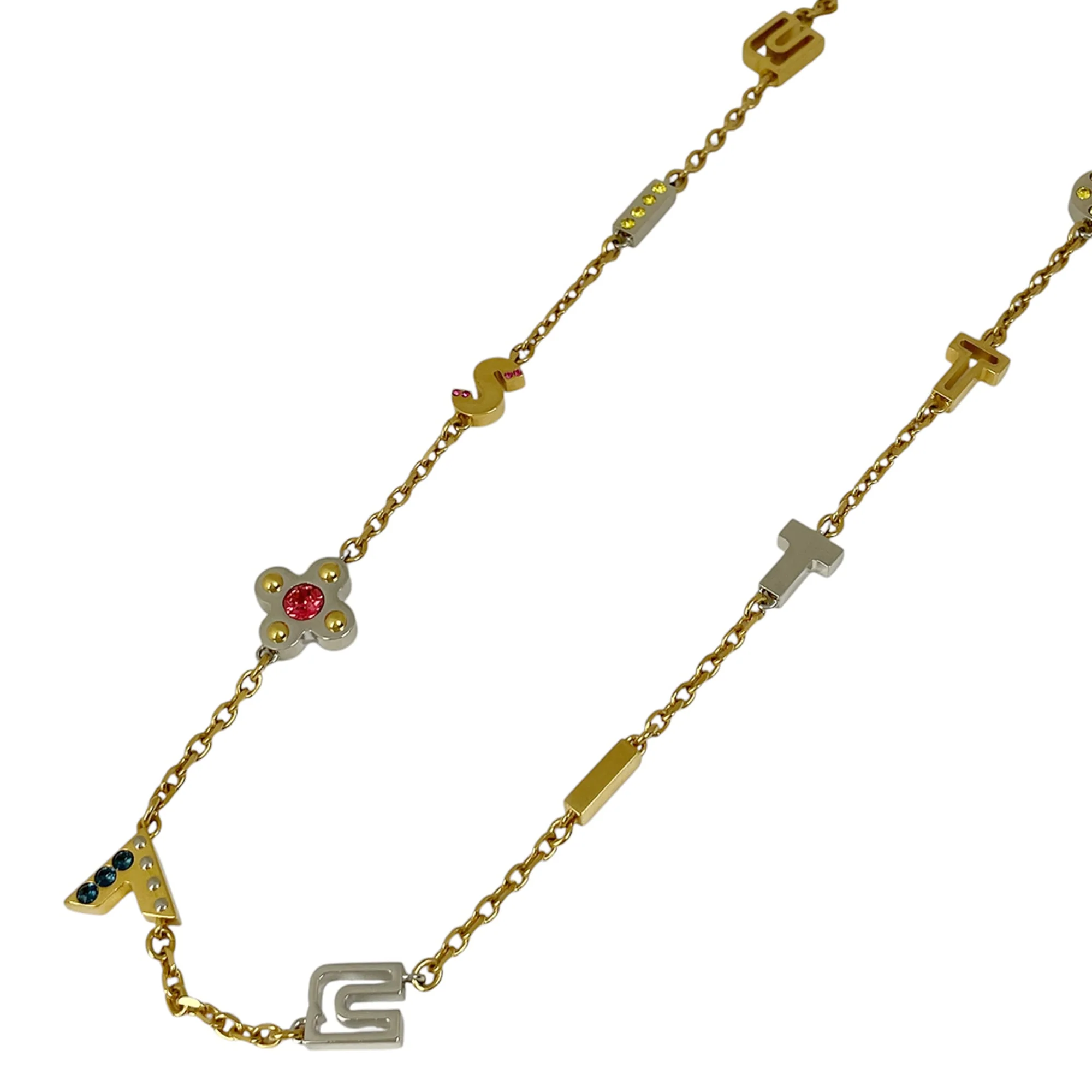 Sautoir Love Letters Pendant Necklace Gold