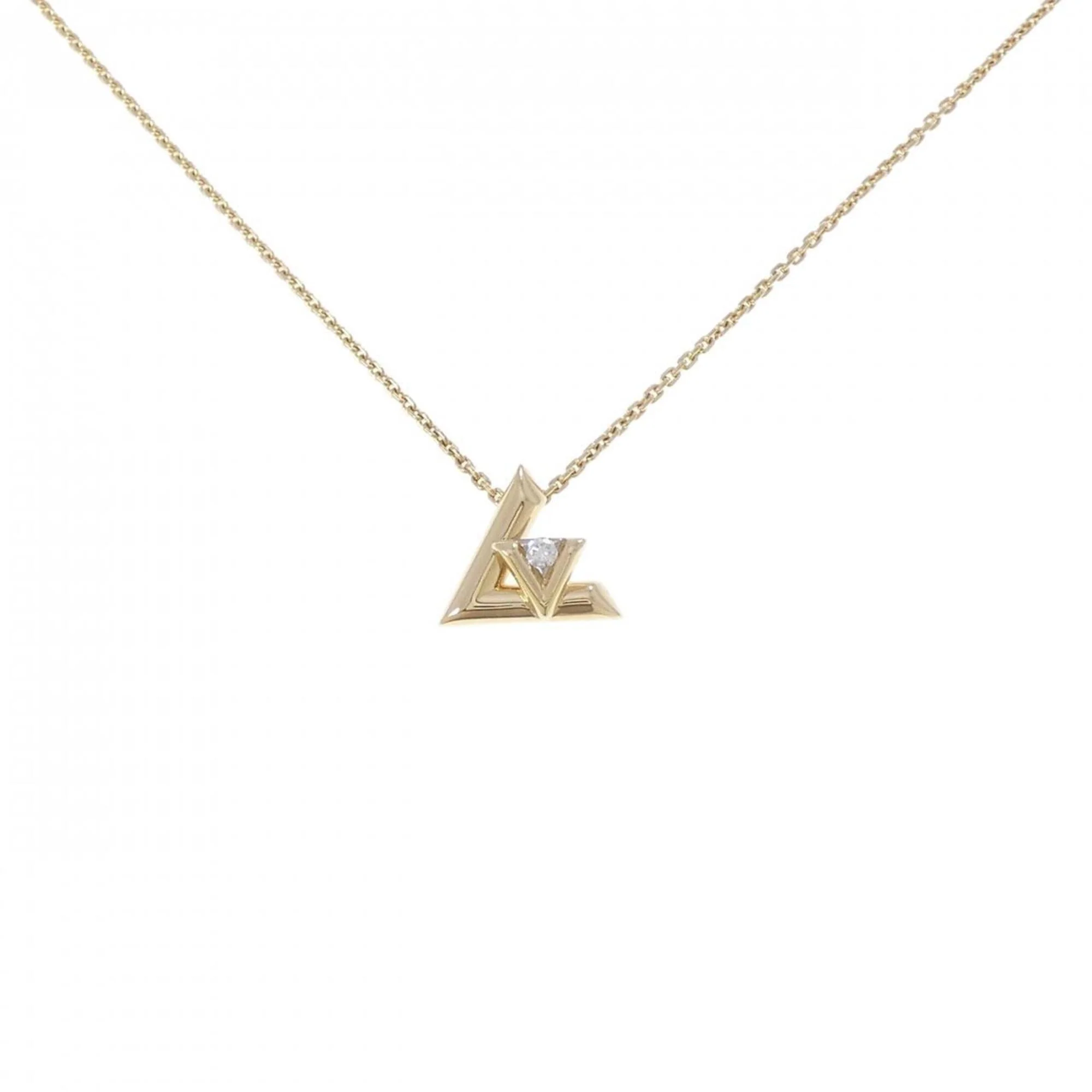 Vault One Pendant Necklace 18K Yellow Gold Mini with Diamond