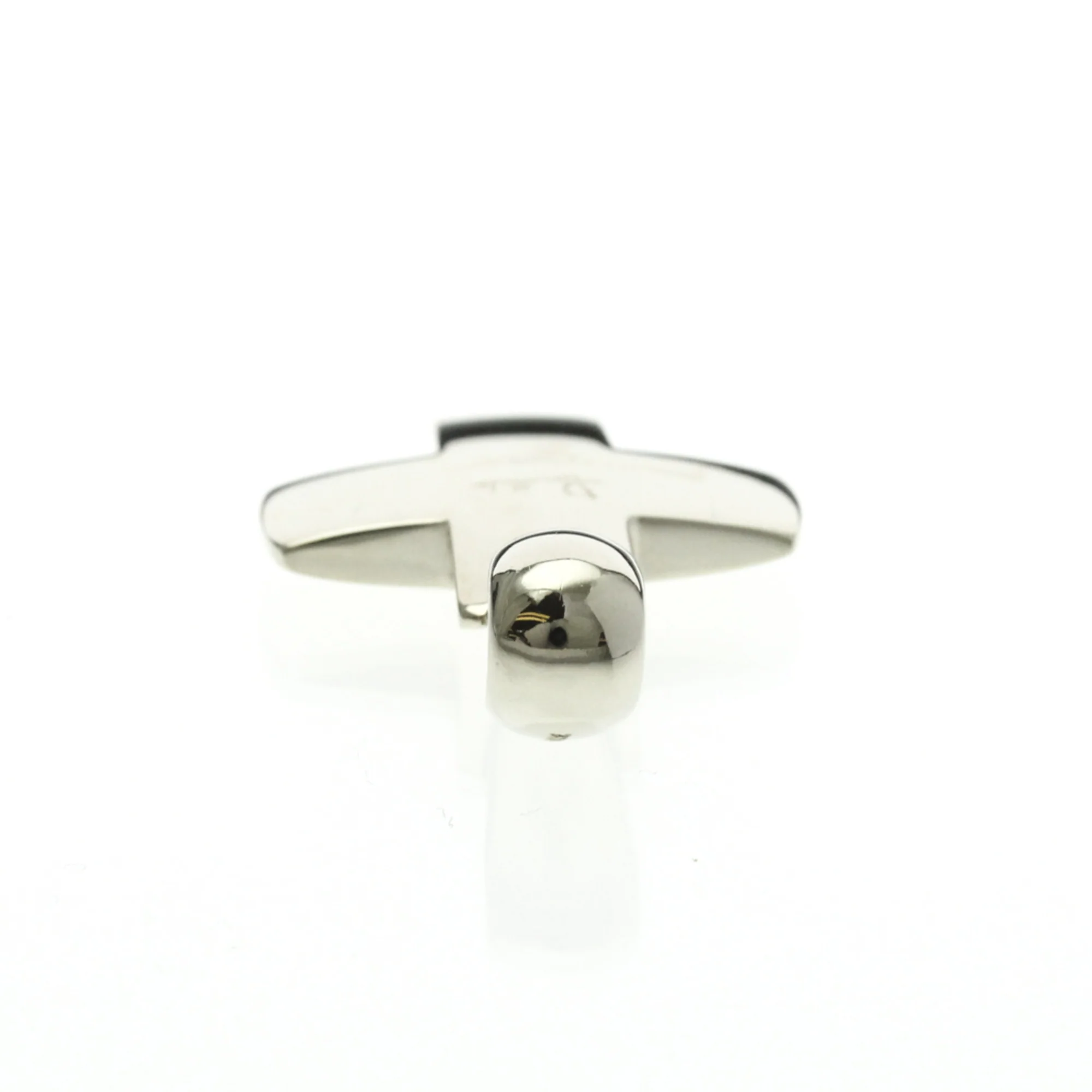 Cross Top Charm Pendant Necklace 18K White Gold - Image 5