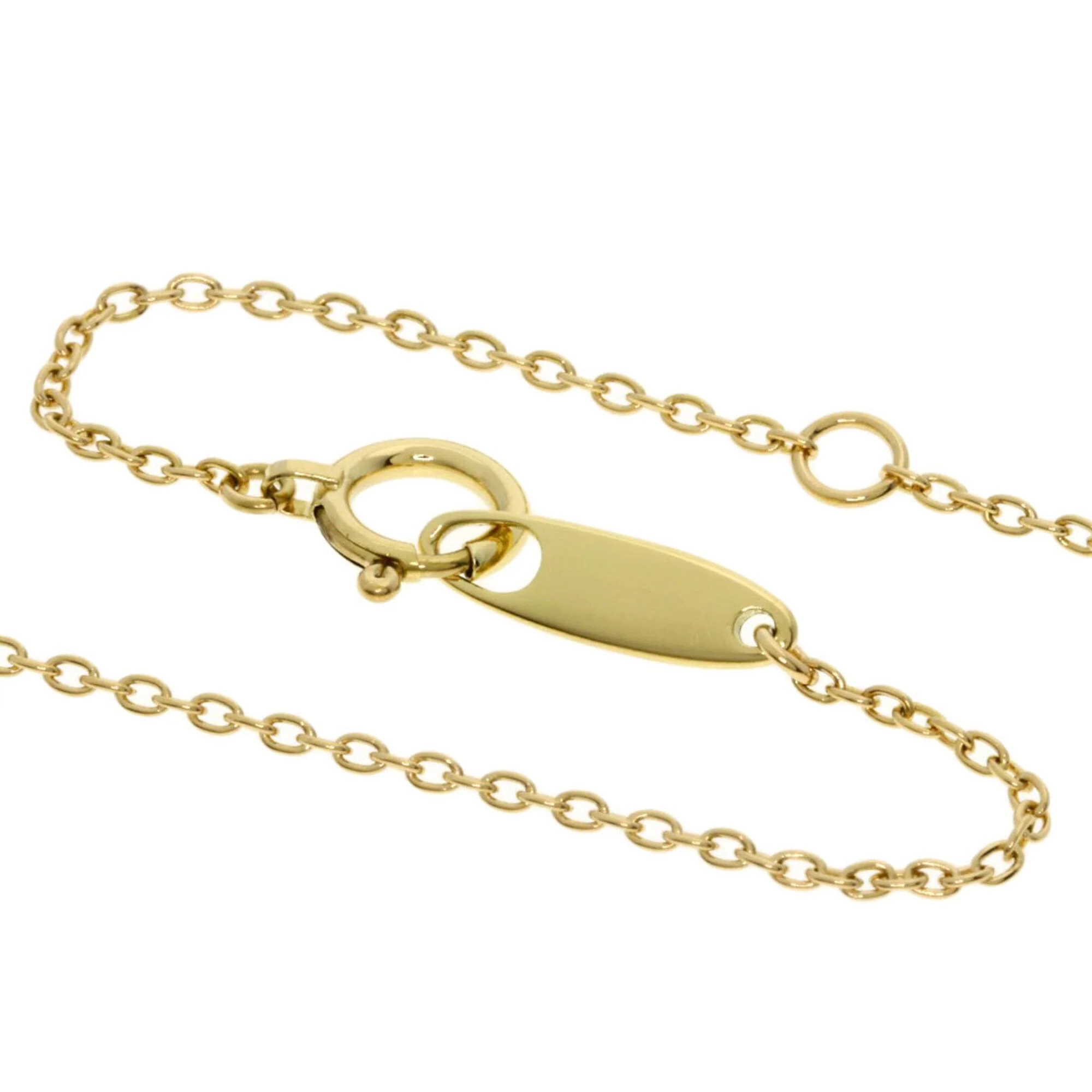 Pendant Necklace 18K Yellow Gold with Diamond and Sapphire - Image 3