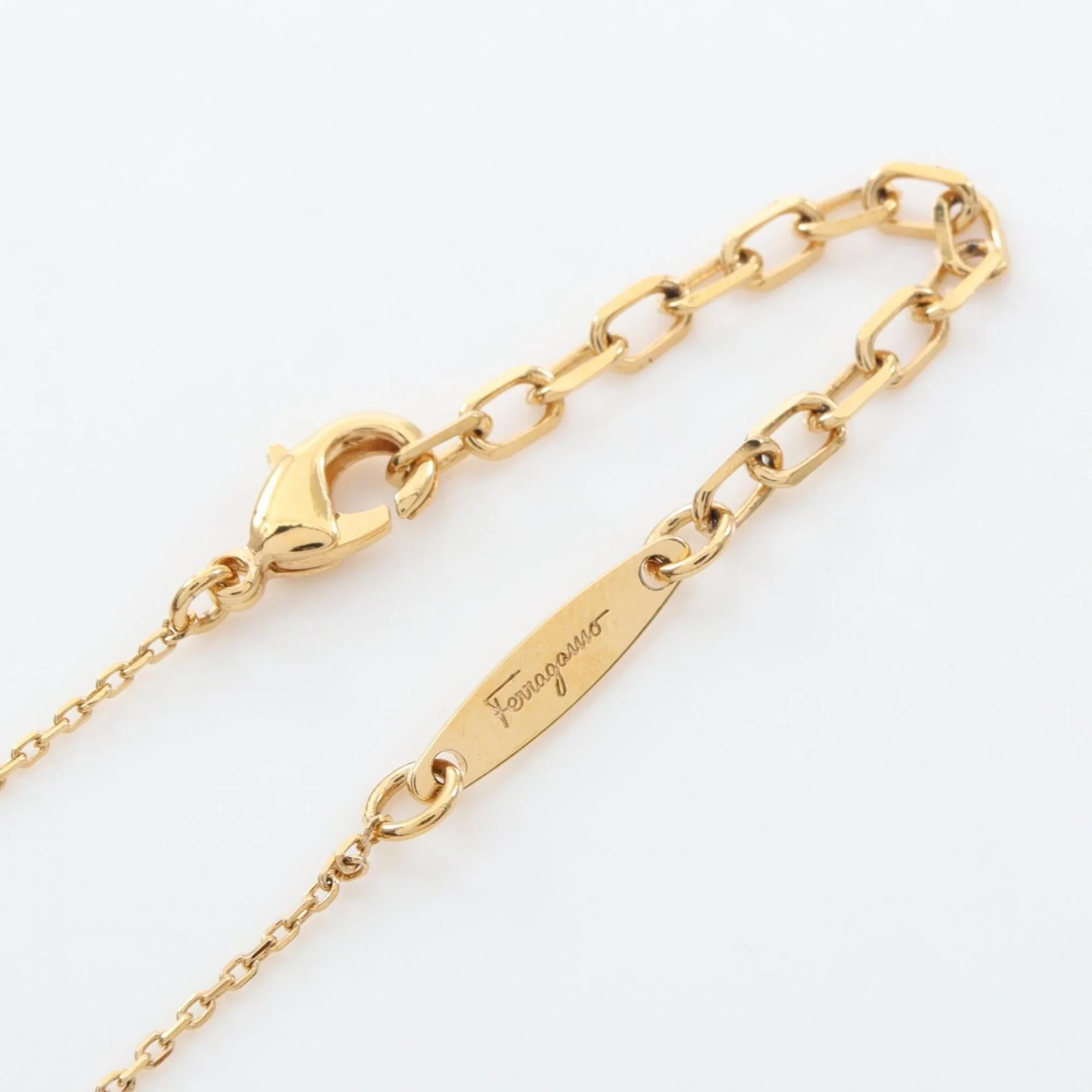 Amo Gancini Pendant Necklace Gold and Rhinestone - Image 3