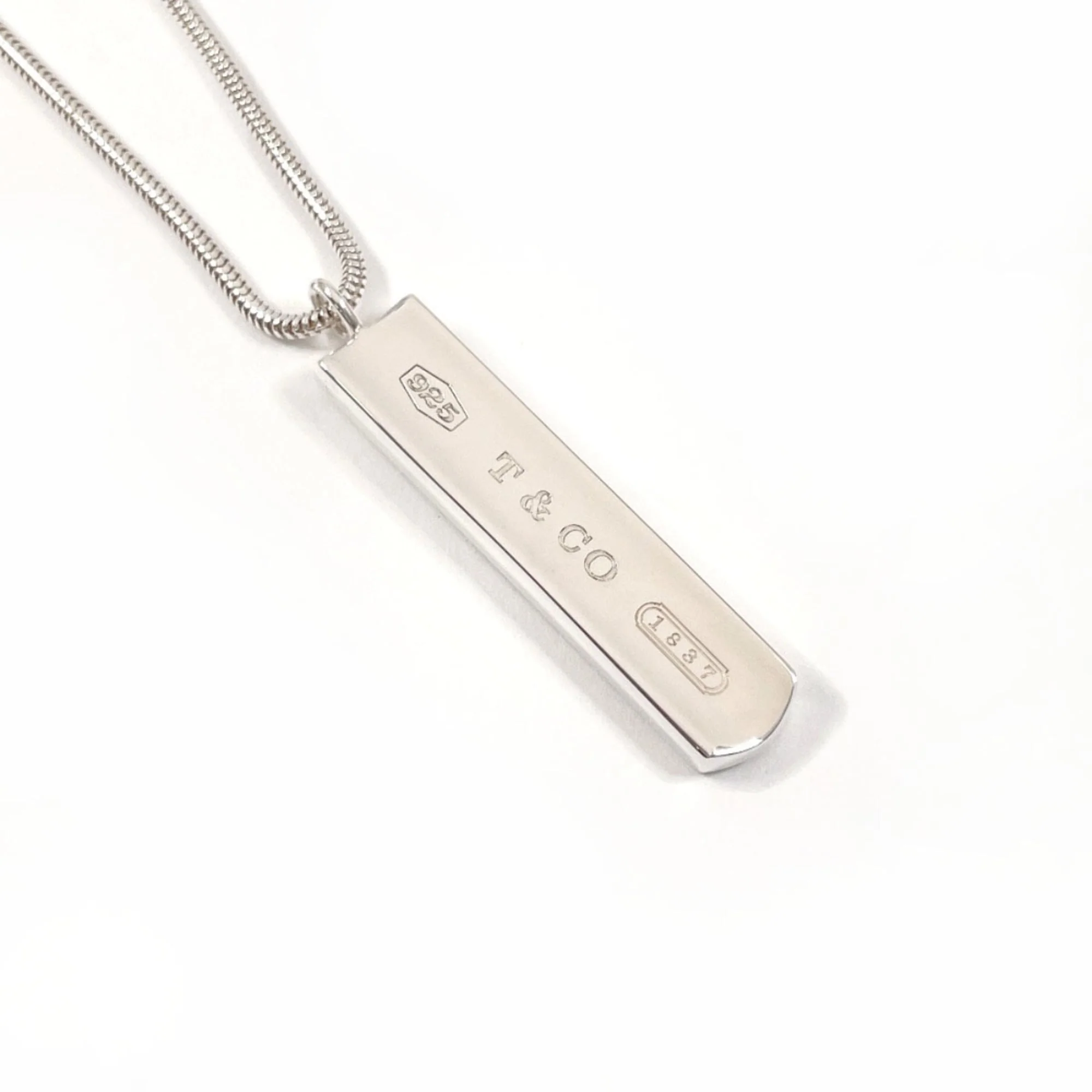 1837 Bar Pendant Necklace Sterling Silver