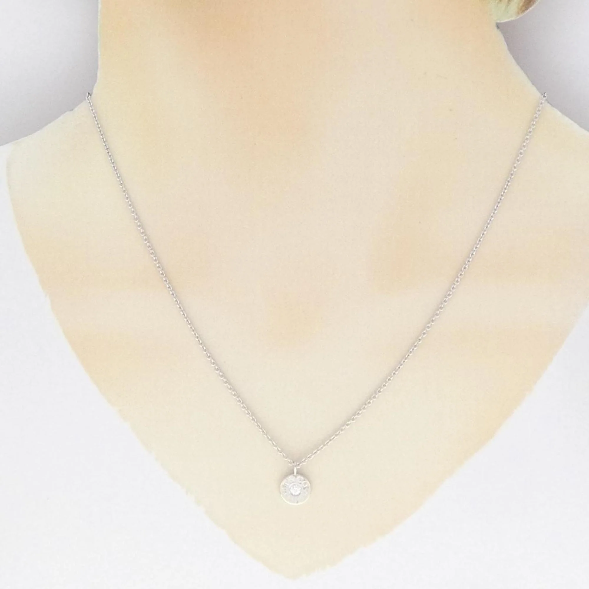 1837 Circle Pendant Necklace 18K White Gold - Image 6