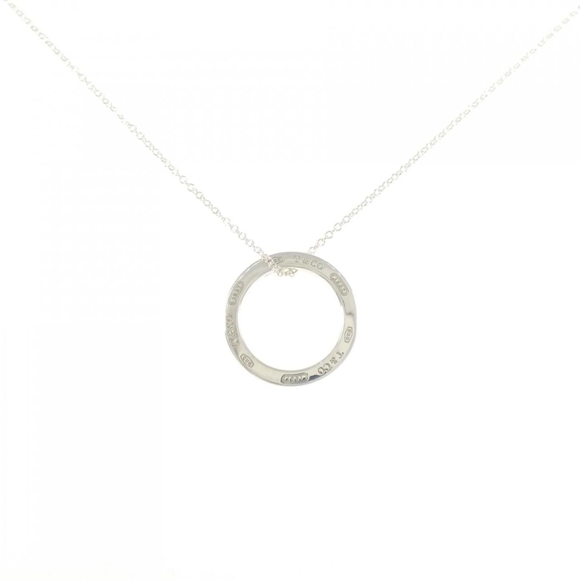1837 Circle Pendant Necklace Sterling Silver Medium