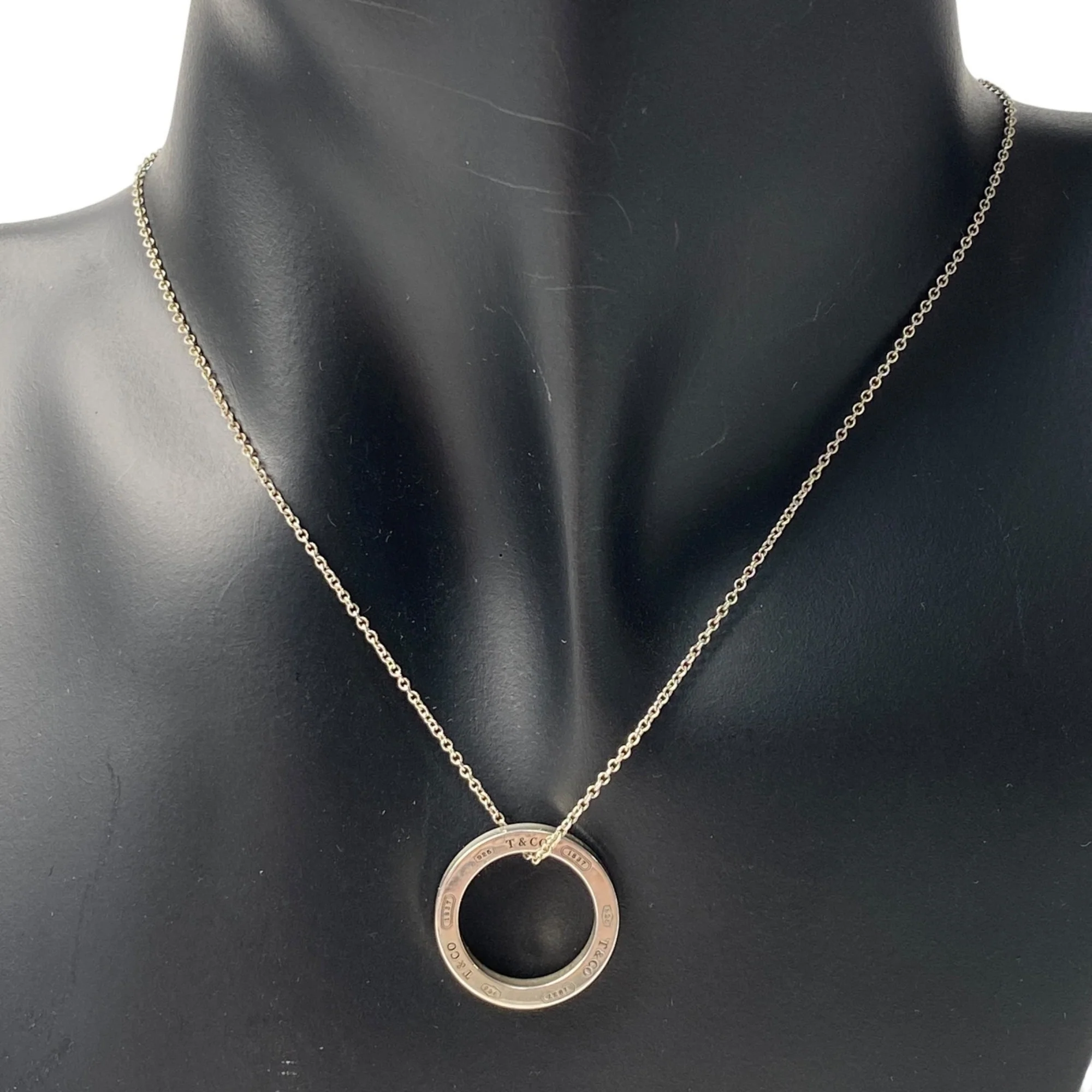 1837 Circle Ring Pendant Necklace Sterling Silver - Image 3