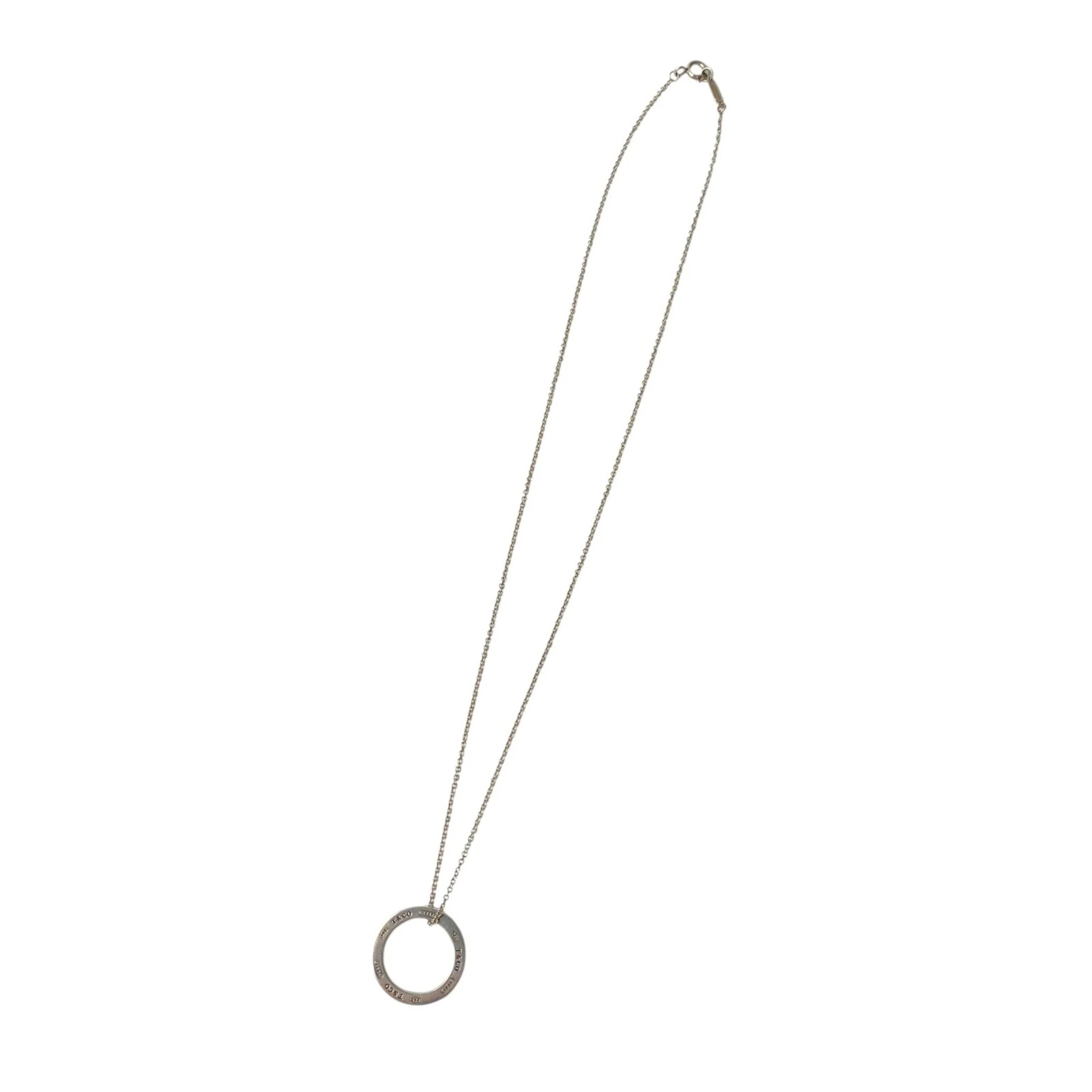1837 Circle Ring Pendant Necklace Sterling Silver - Image 4