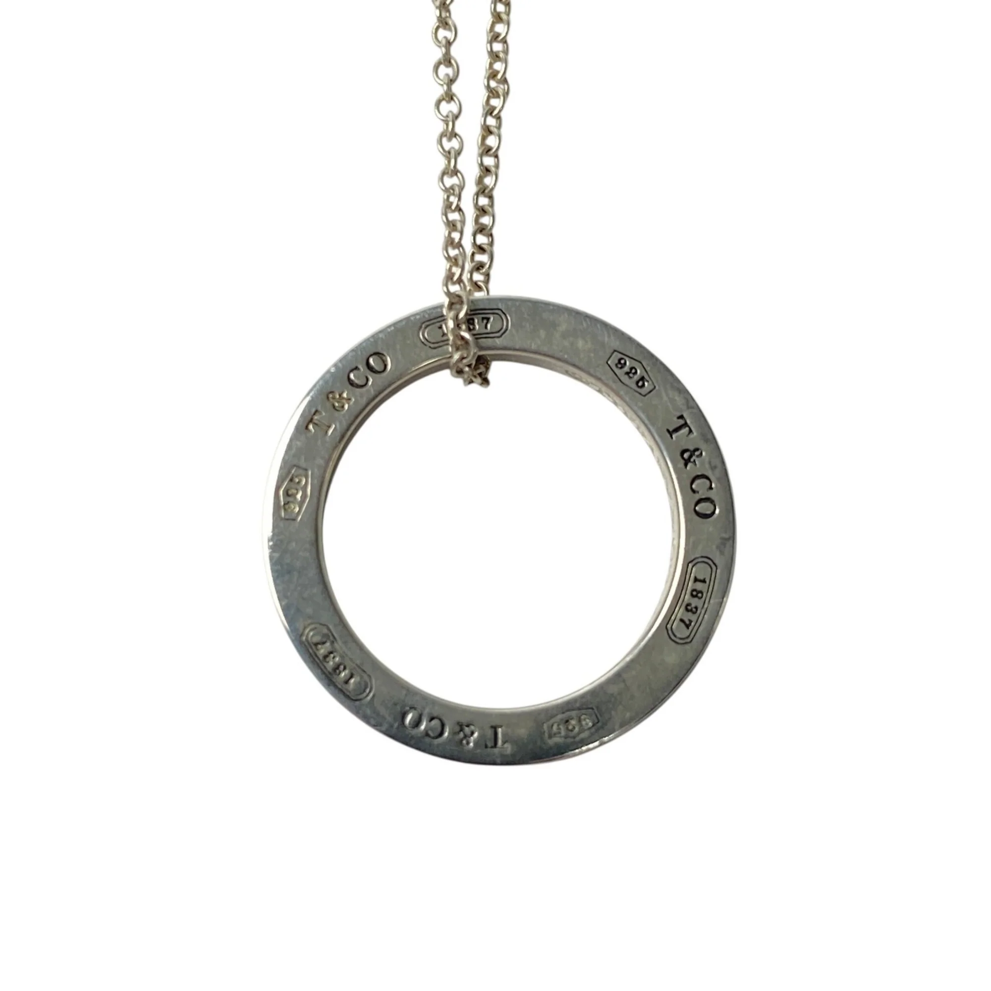 1837 Circle Ring Pendant Necklace Sterling Silver - Image 5