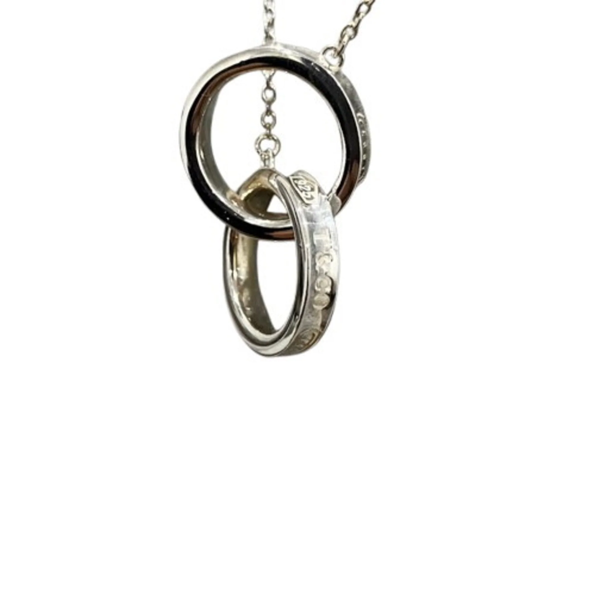 1837 Pendant Necklace Sterling Silver Double Rings - Image 3