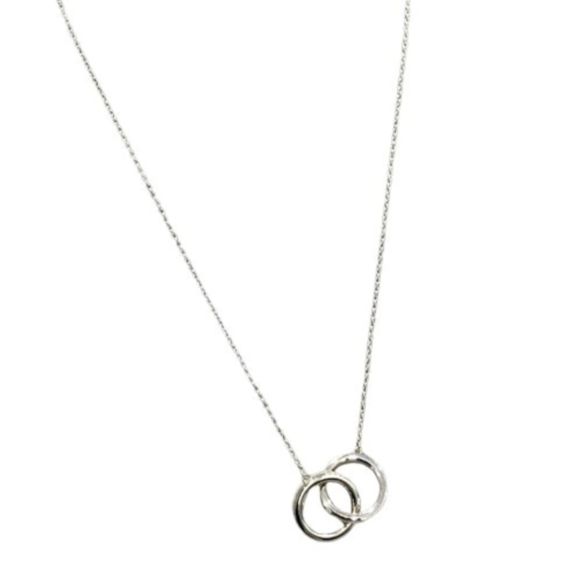1837 Pendant Necklace Sterling Silver Double Rings - Image 4
