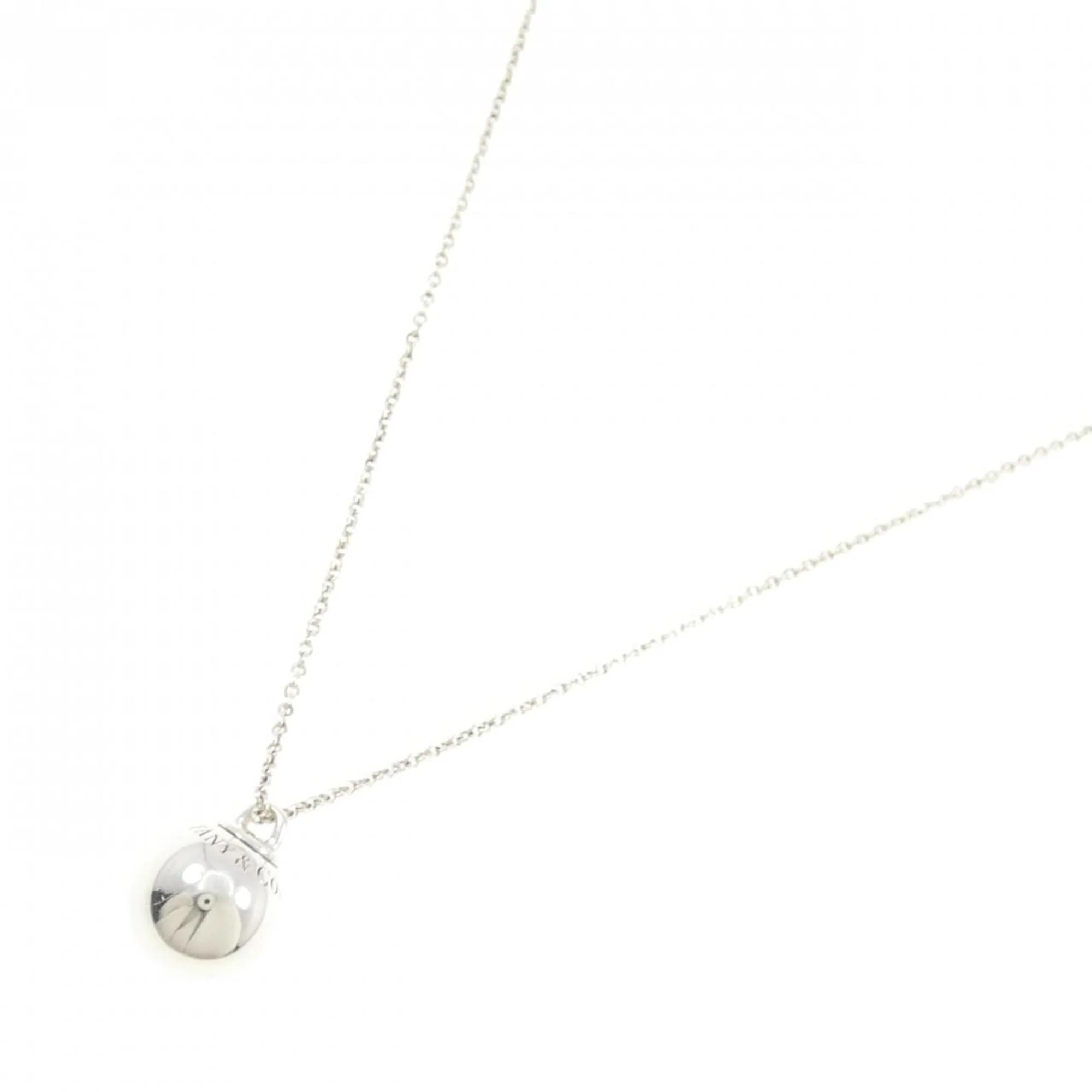 Ball Pendant Necklace Sterling Silver - Image 2