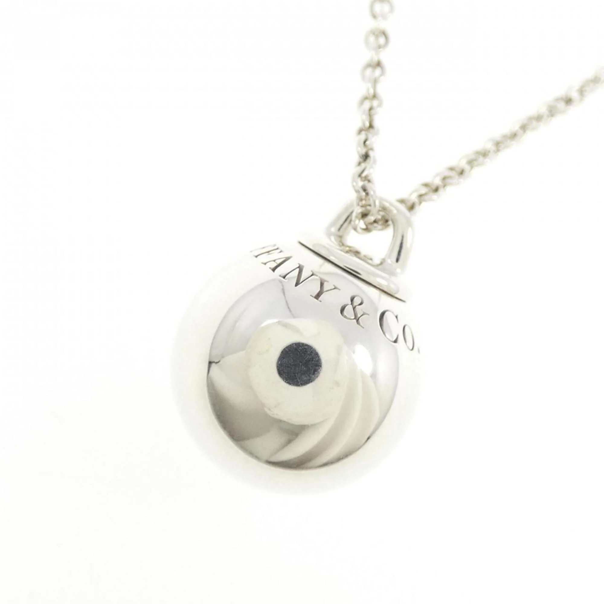 Ball Pendant Necklace Sterling Silver - Image 3