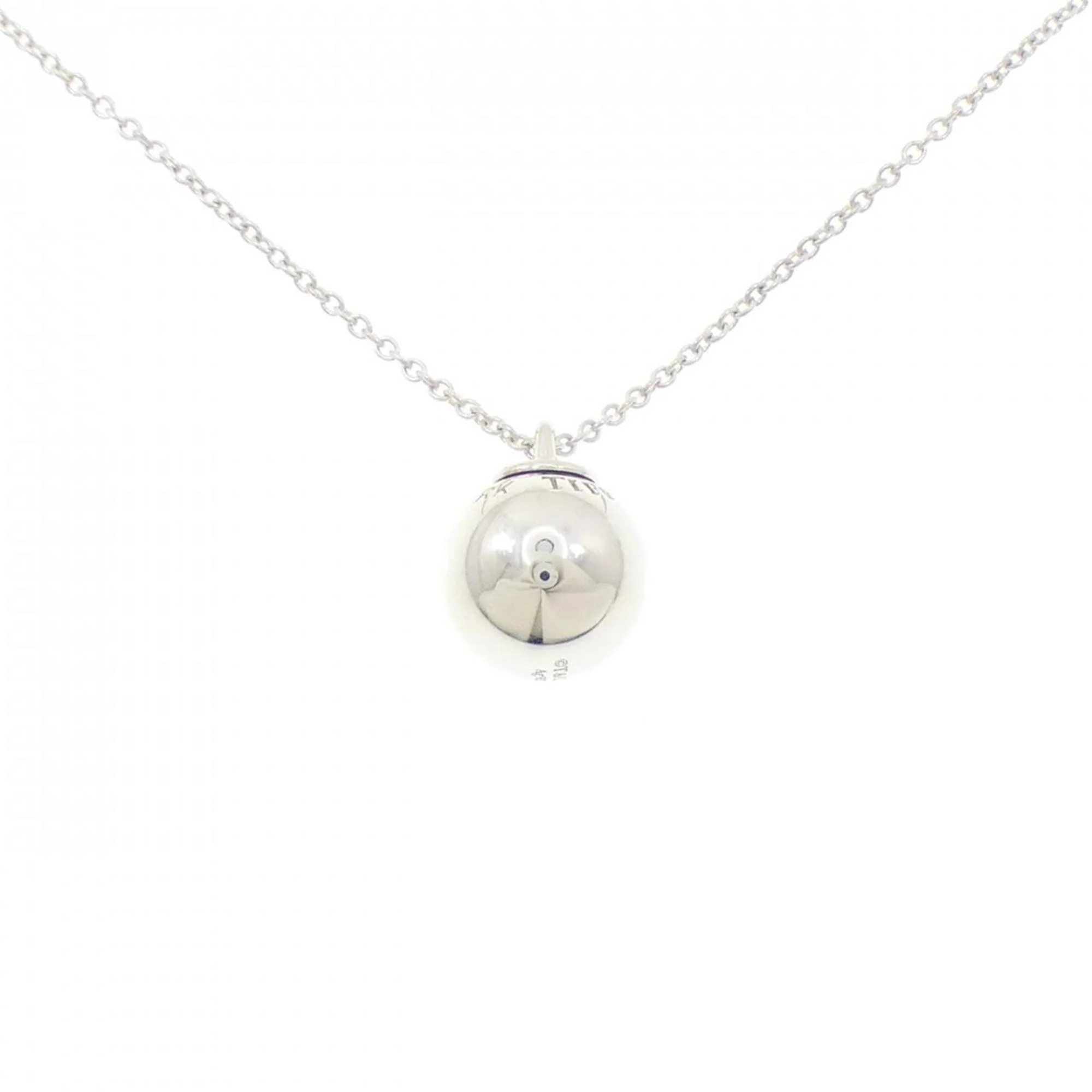 Ball Pendant Necklace Sterling Silver