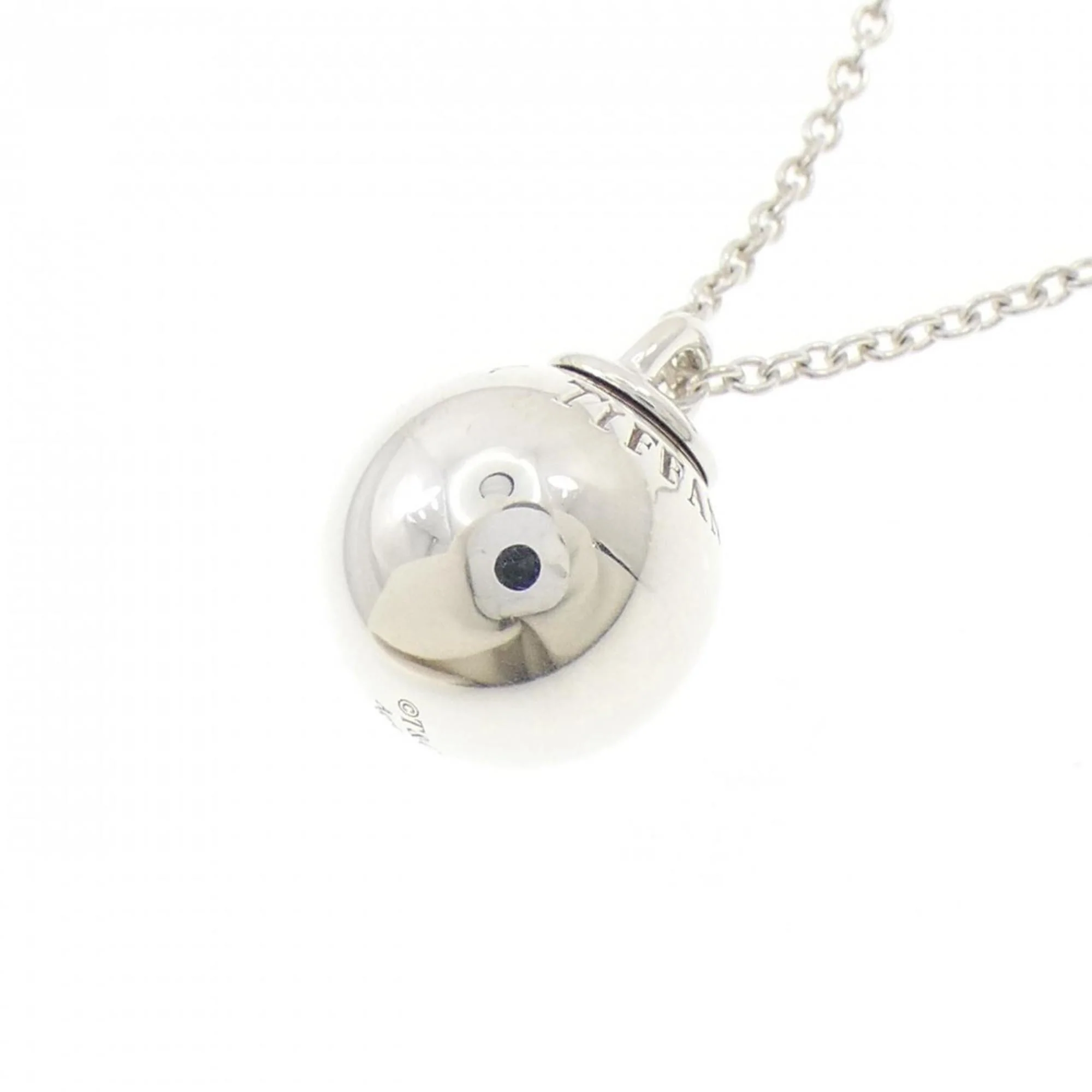 Ball Pendant Necklace Sterling Silver - Image 3