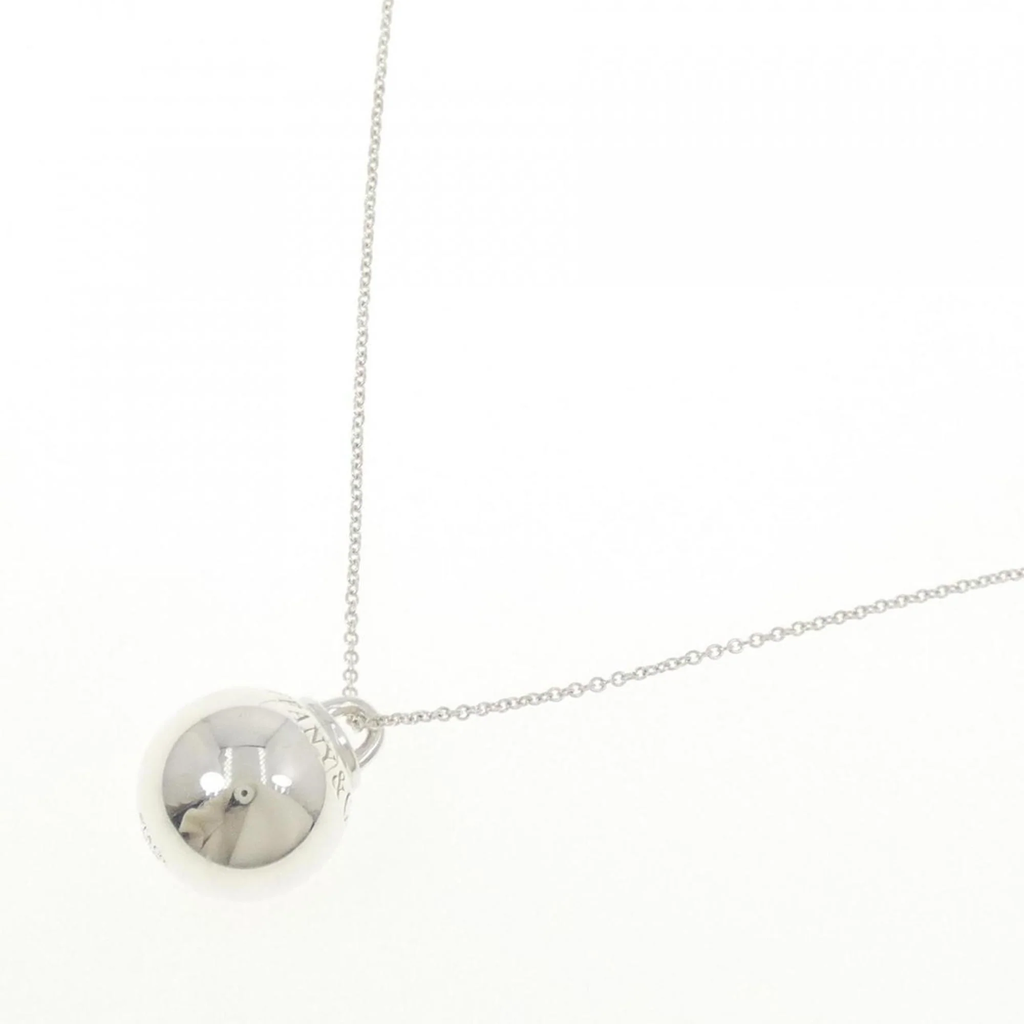 Ball Pendant Necklace Sterling Silver - Image 2