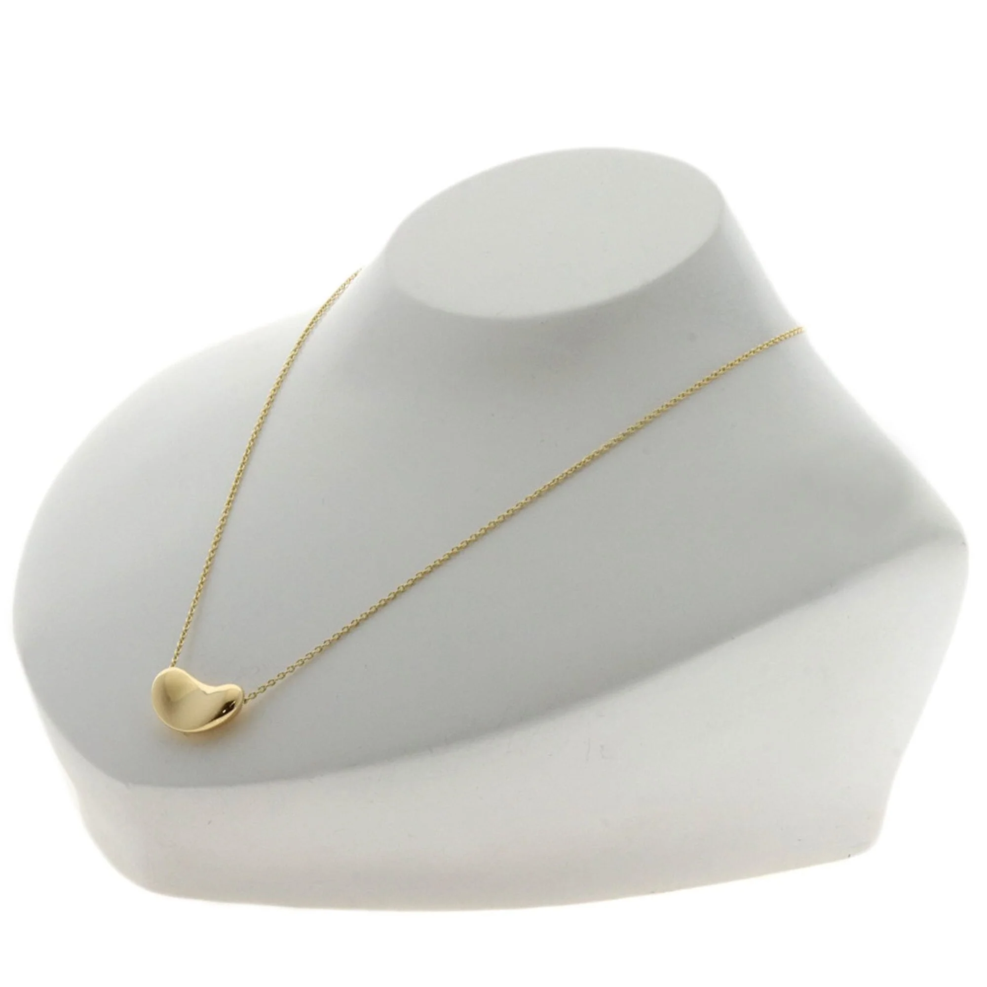 Bean Pendant Necklace 18K Yellow Gold 10.2mm - Image 4