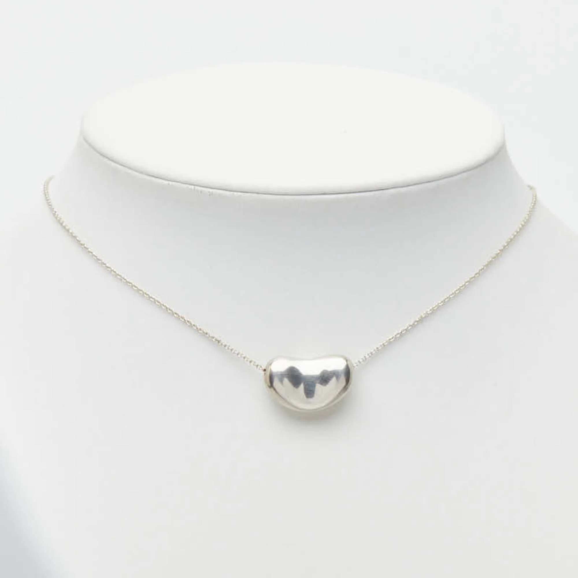 Bean Pendant Necklace Sterling Silver 11.7mm - Image 7