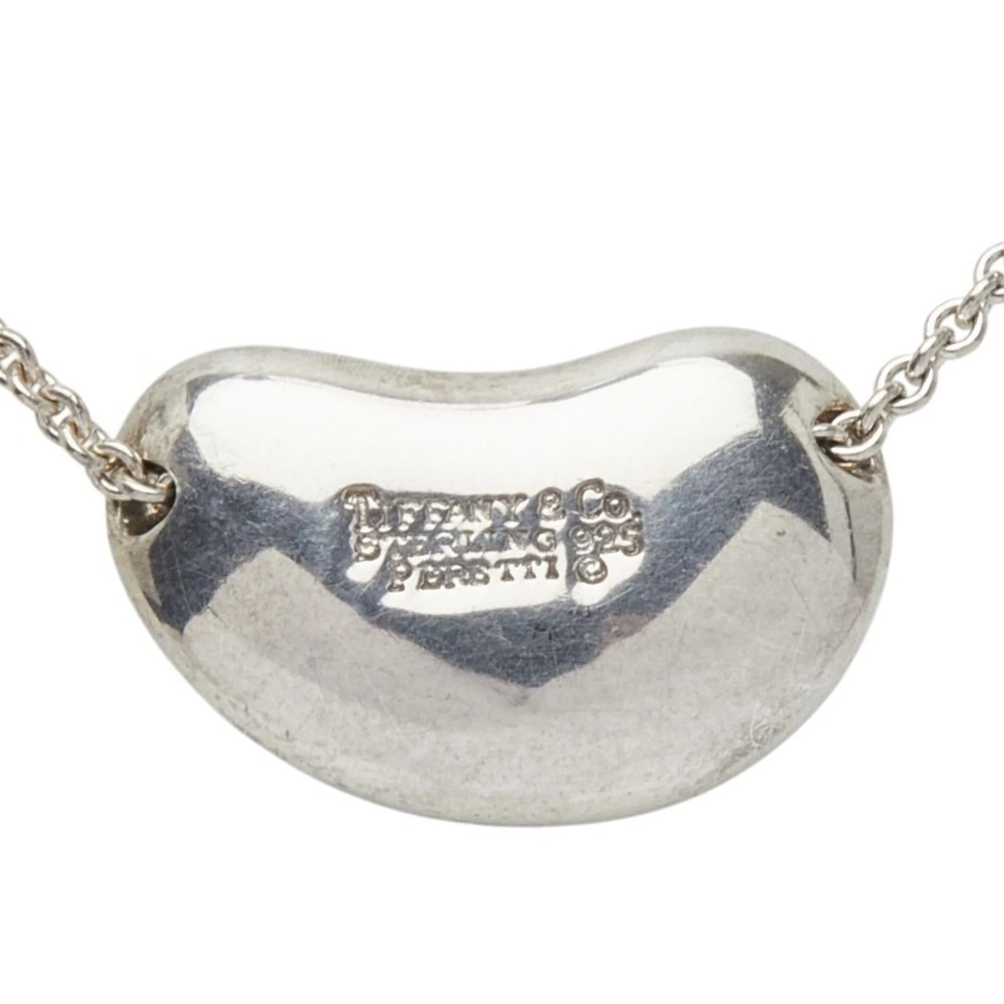 Bean Pendant Necklace Sterling Silver 14.2mm - Image 3