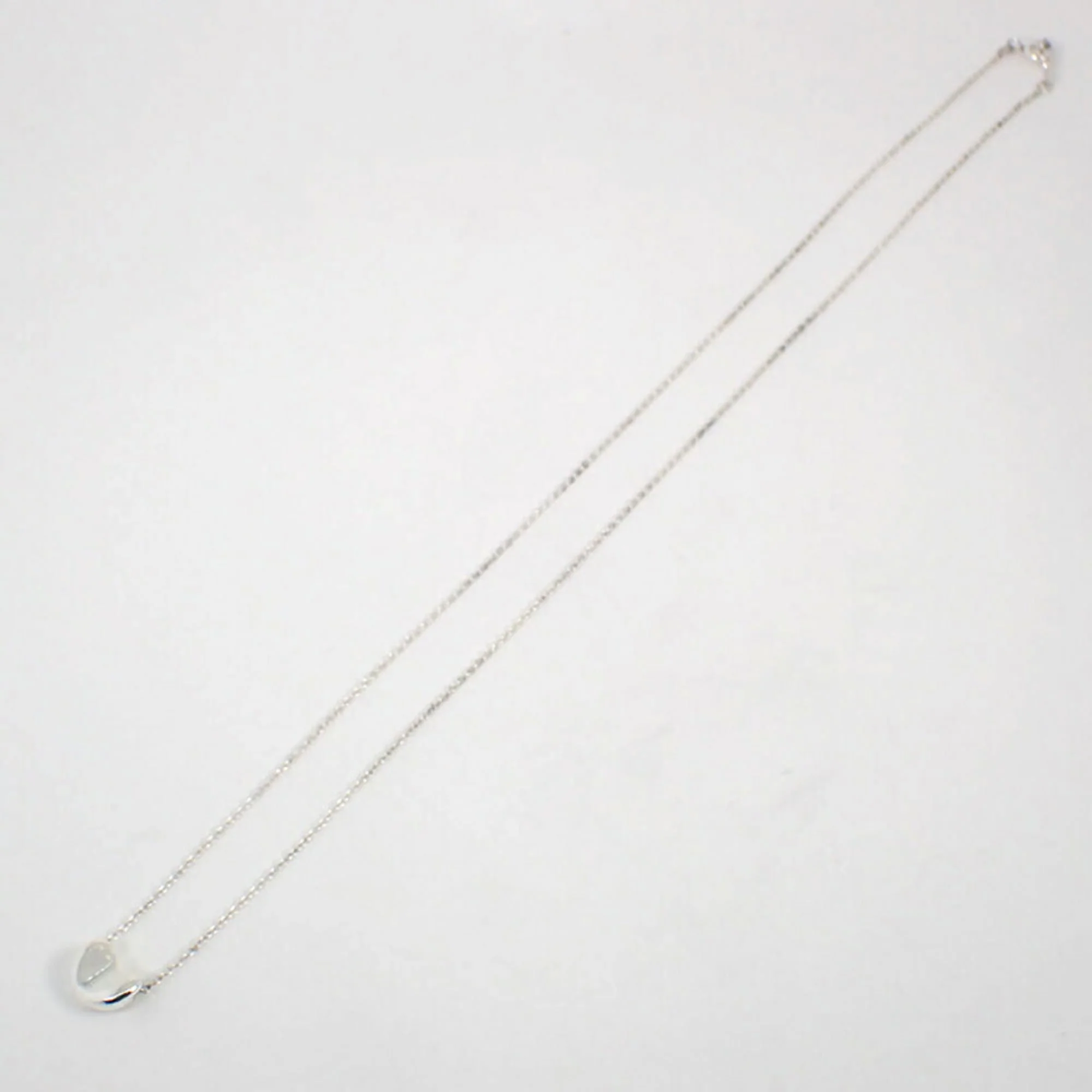 Bean Pendant Necklace Sterling Silver 7.5mm - Image 6